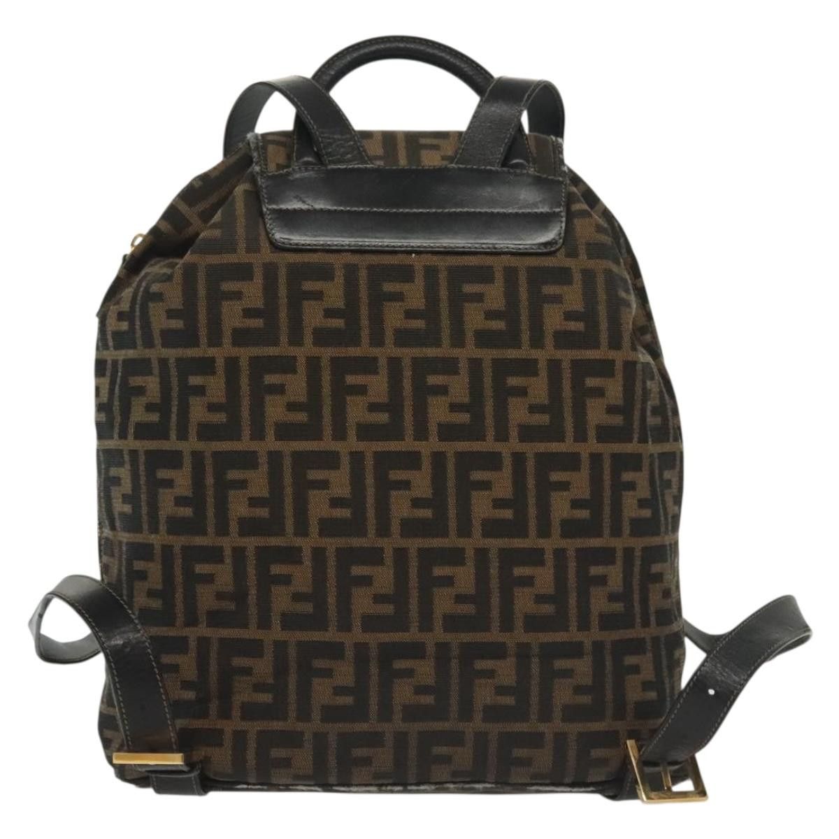 Fendi FENDI Zucca Canvas Backpack Black Brown Size ONE SIZE - 3 Thumbnail