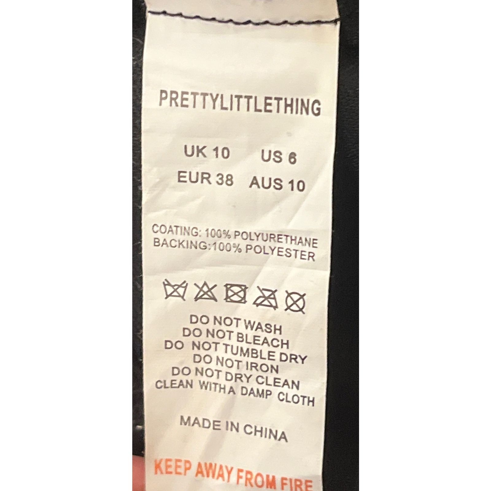 Other Pretty Little Thing Bodycon Mini Black vinyl Dress Size: 6 Size M / US 6-8 / IT 42-44 - 15 Thumbnail