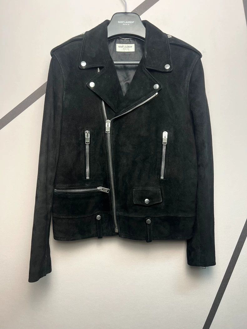 Saint Laurent Paris saint Laurent parisFall/Winter Black Suede L01 Leather Jac Size US M / EU 48-50 / 2 - 1 Thumbnail