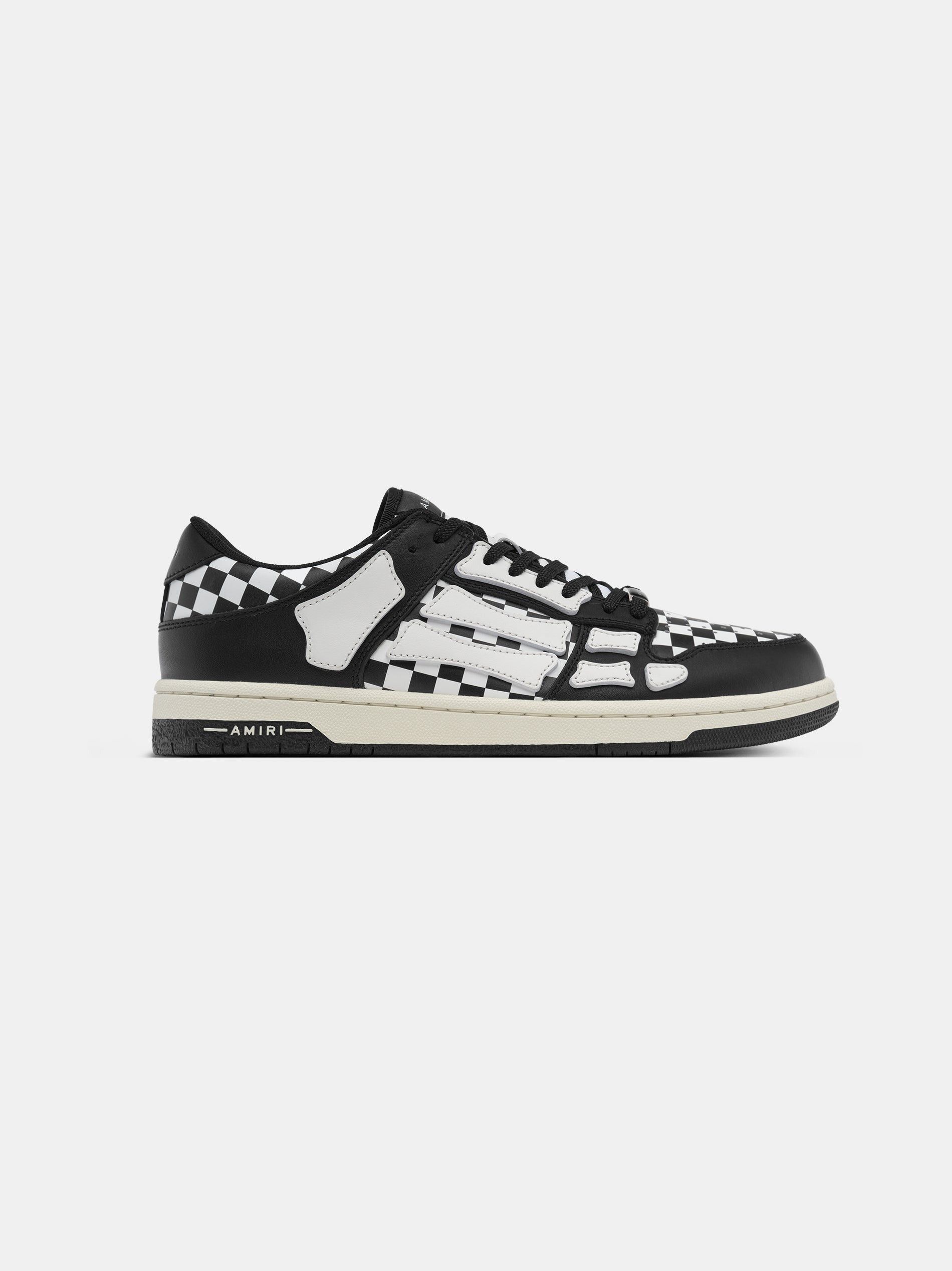 Amiri o1s1wg110625 Checkered Skelton Low-Top Sneakers Black/White Size US 9 / EU 42 - 1 Thumbnail