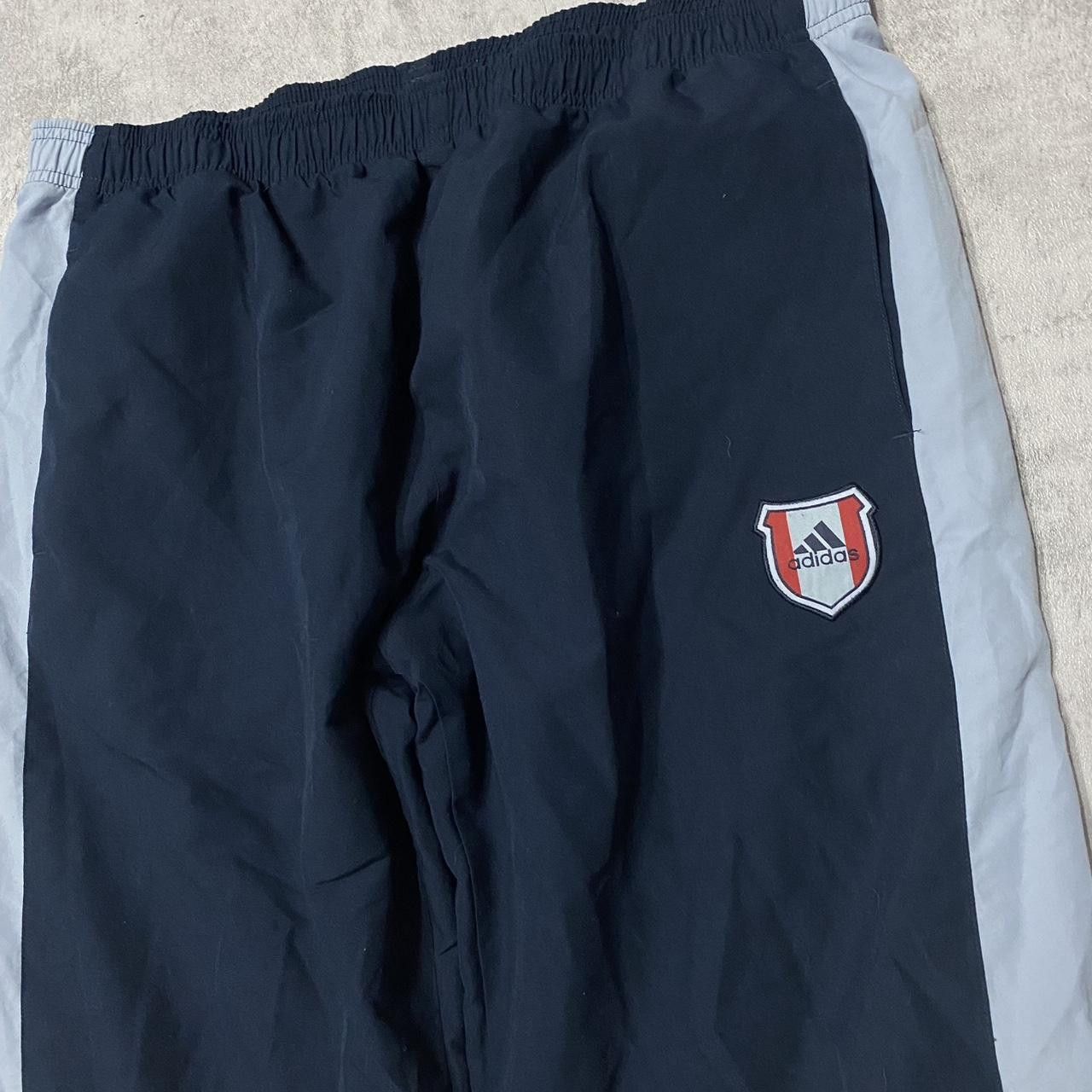 Adidas Navy and grey Adidas track pants sportswear Size US 36 / EU 52 - 2 Thumbnail