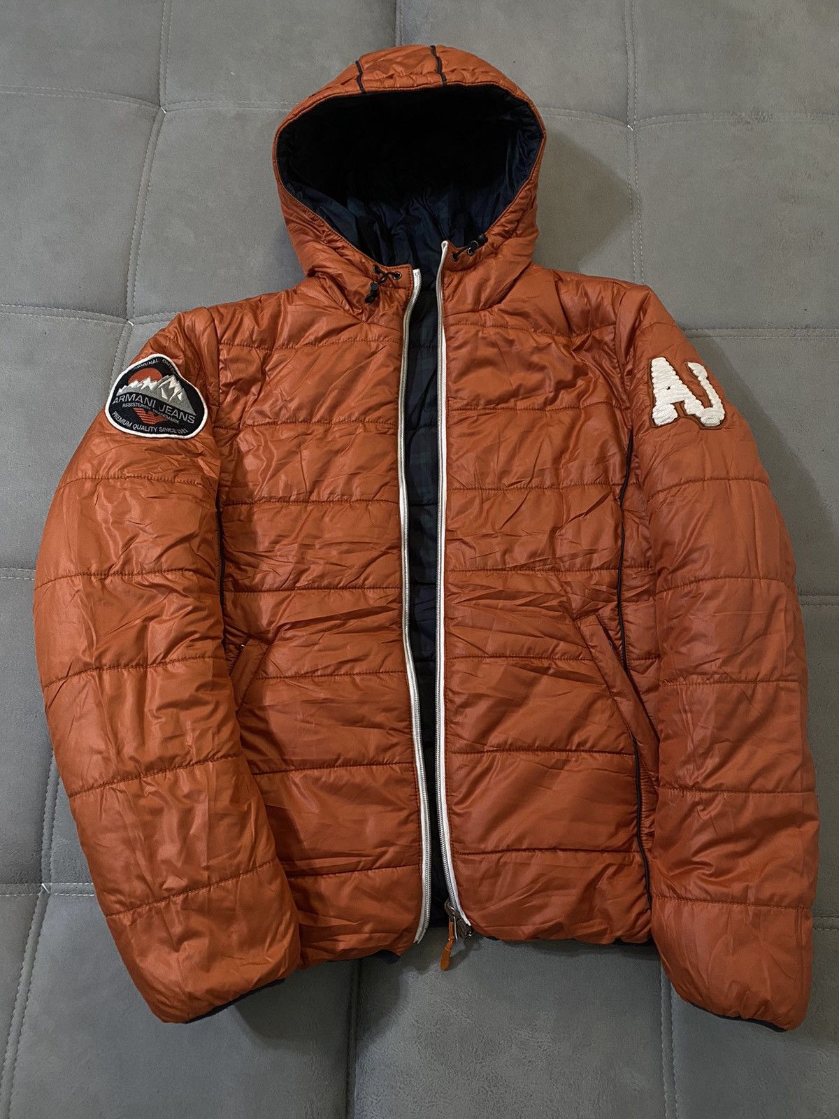 Armani × Emporio Armani × Giorgio Armani Armani Jeans Reversible Puffer Jacket Size US L / EU 52-54 / 3 - 1 Thumbnail