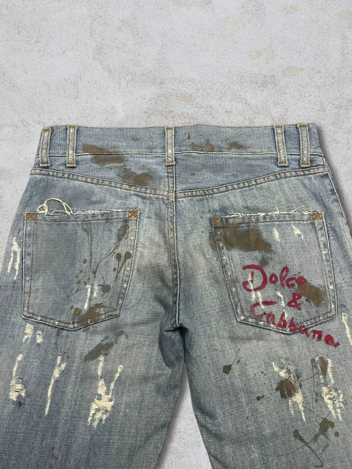Dolce & Gabbana Dolce & Gabbana Paint Splatter Distressed Patches Sick Jeans Size US 32 / EU 48 - 7 Thumbnail