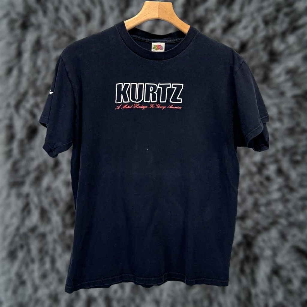 Fruit Of The Loom VINTAGE Kurtz A Metal Heritage Band T-Shirt Black Men's Medium Cotton Y2K Size US M / EU 48-50 / 2 - 1 Thumbnail