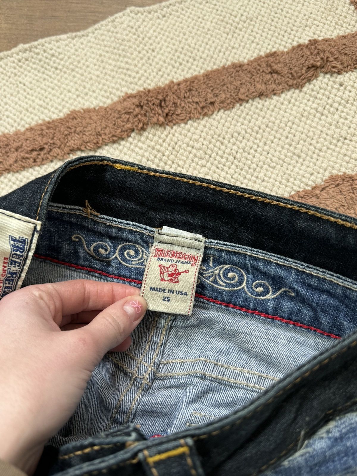 True Religion TRUE RELIGION RECYCLE PLEATED CONTRAST STITCH DENIM SKIRT Size 25" / US 0 / IT 36 - 7 Thumbnail