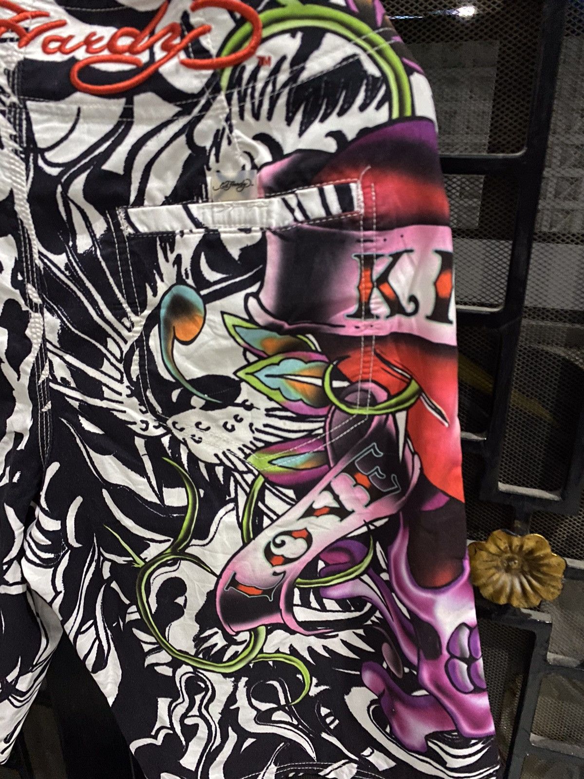 Christian Audigier × Ed Hardy 💸NEED GONE💸 Ed hardy by christian audiger board short Size US 31 - 9 Thumbnail