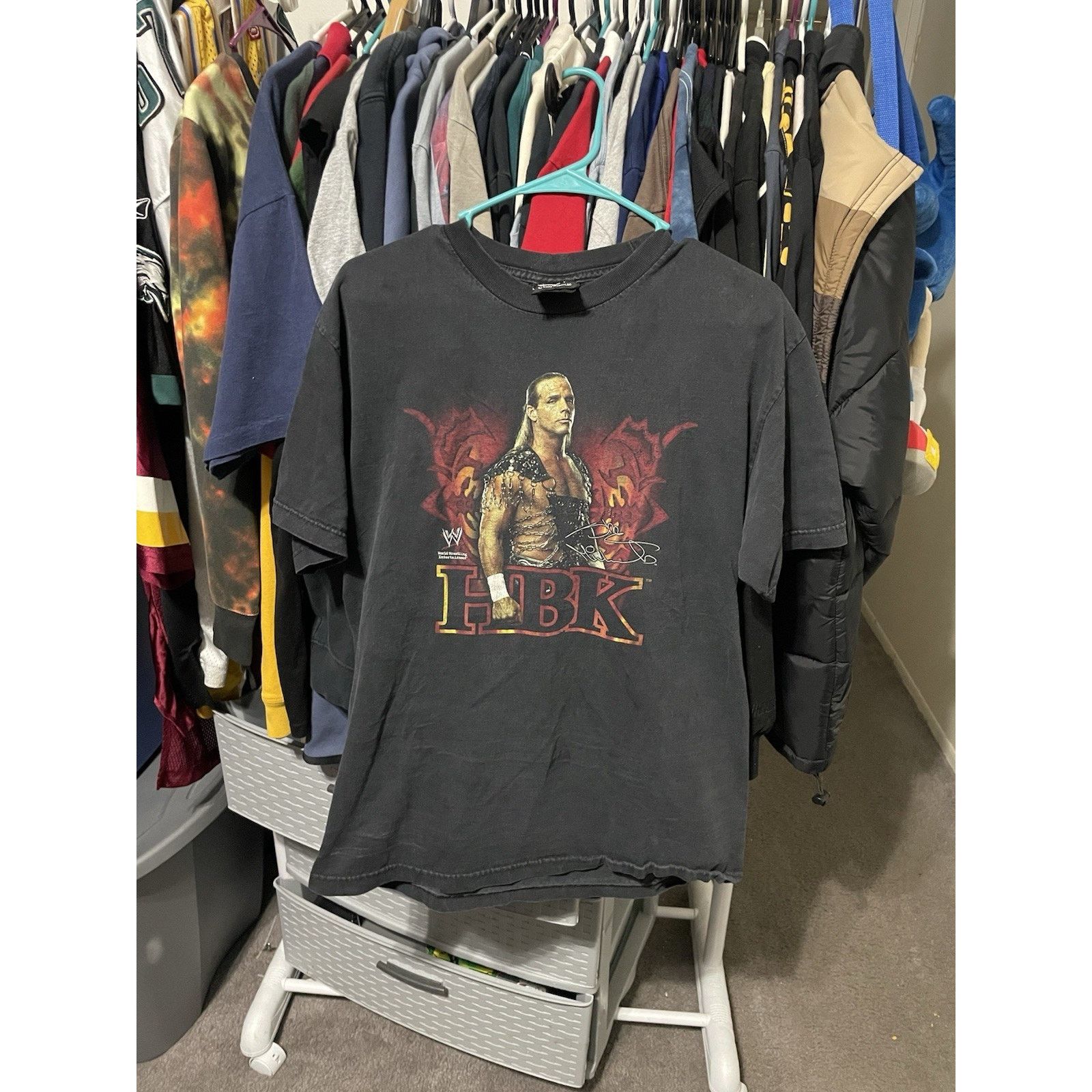 Size L- VTG WWE Shawn Michaels HBK T Shirt Sweet Chin Music