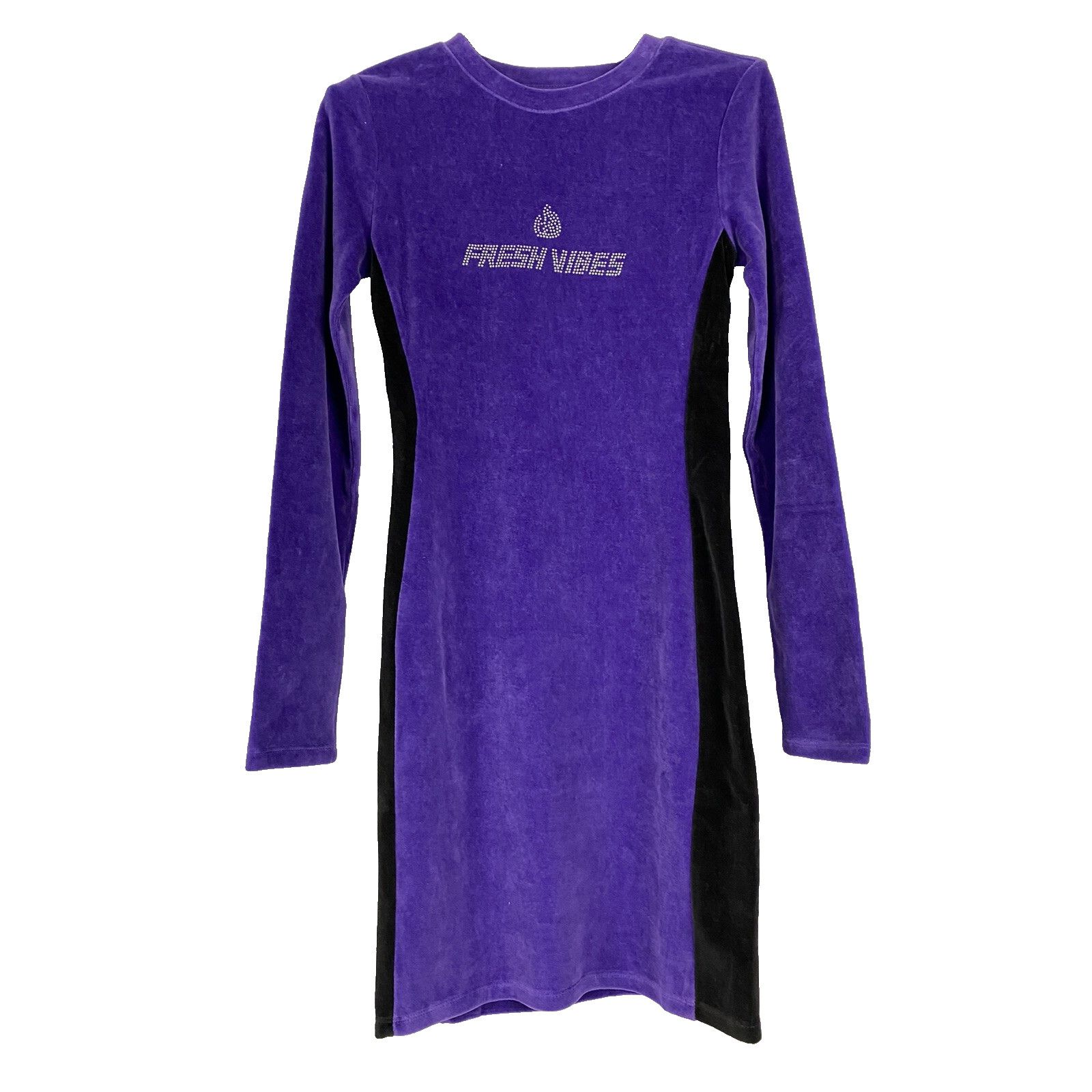 Bershka Bershka Velvet Purple XS Long Sleeves A001736 Size XS / US 0-2 / IT 36-38 - 1 Thumbnail
