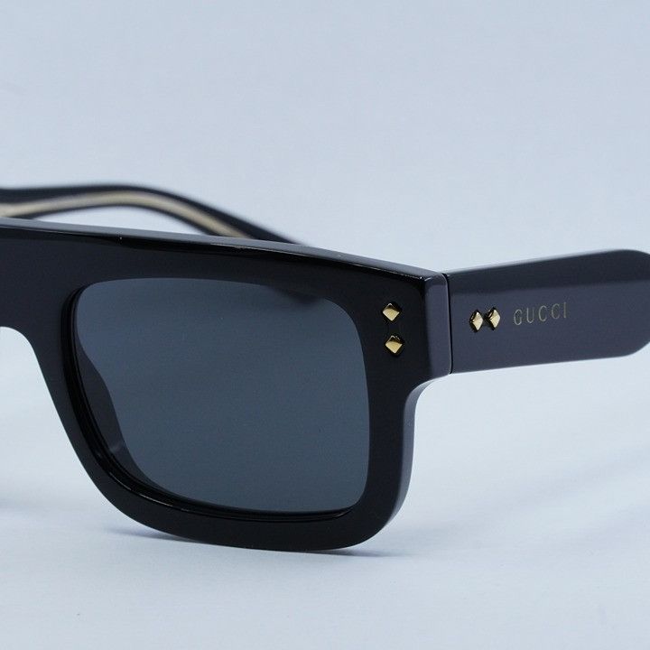 Gucci Gucci GG1085S 001 Sunglasses Black Square Frame, Grey Lenses Size ONE SIZE - 4 Thumbnail