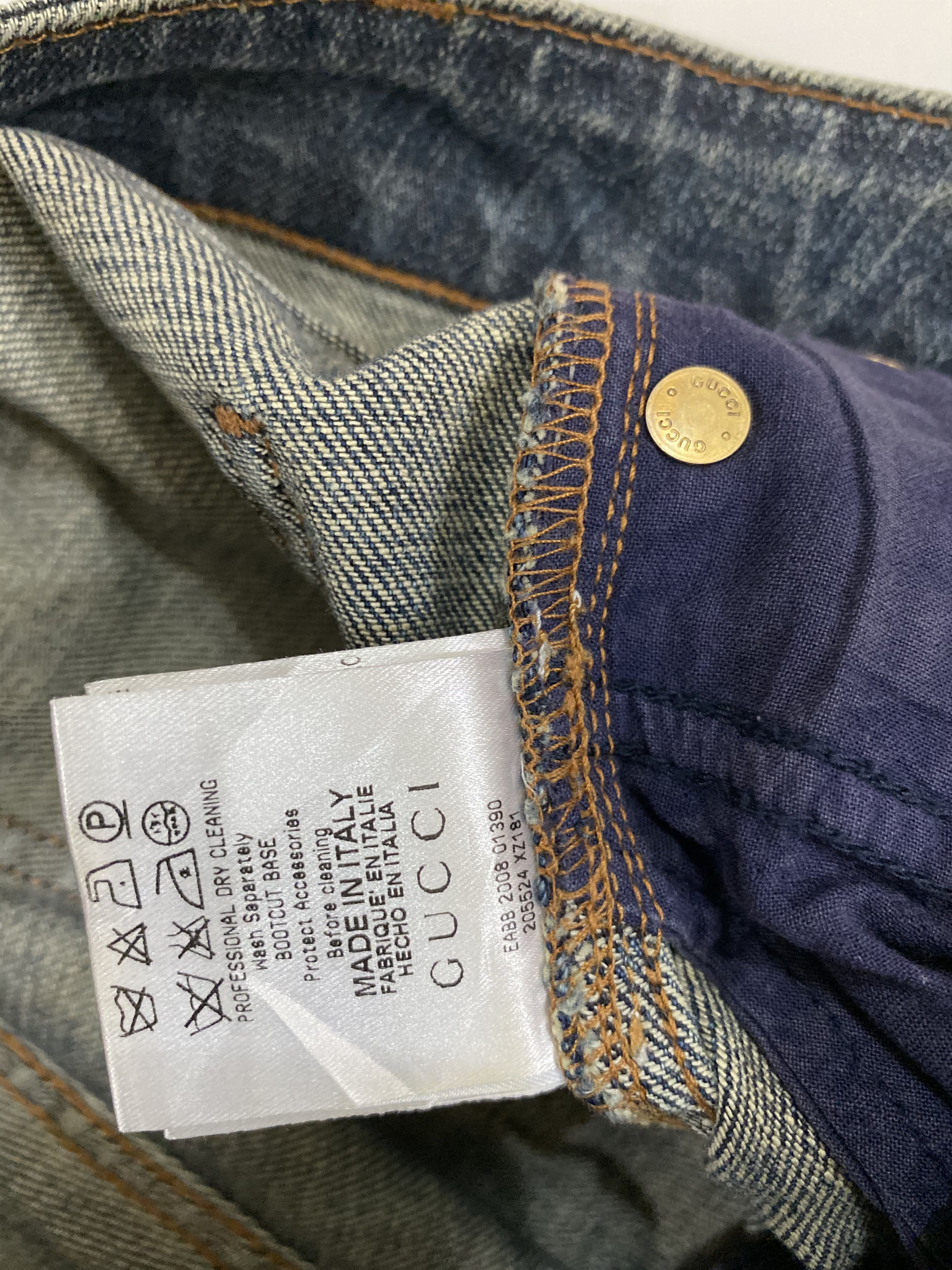 Gucci Authentic Vintage Gucci Flare Bootcut Denim Size 30" / US 8 / IT 44 - 13 Thumbnail