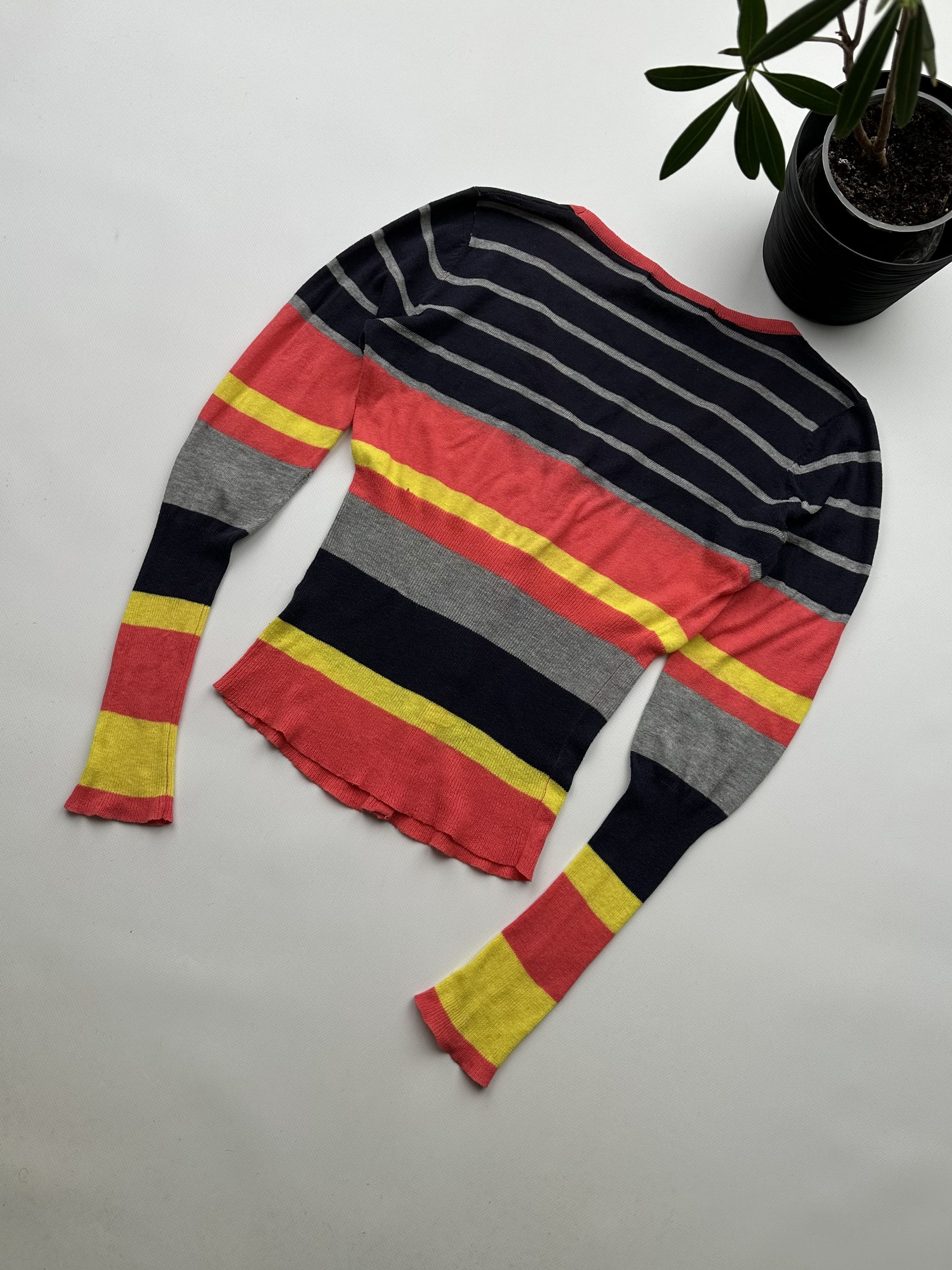 Armani Exchange Armani Exchange Vintage Striped Buttons Sweater (502) Size S / US 4 / IT 40 - 6 Thumbnail