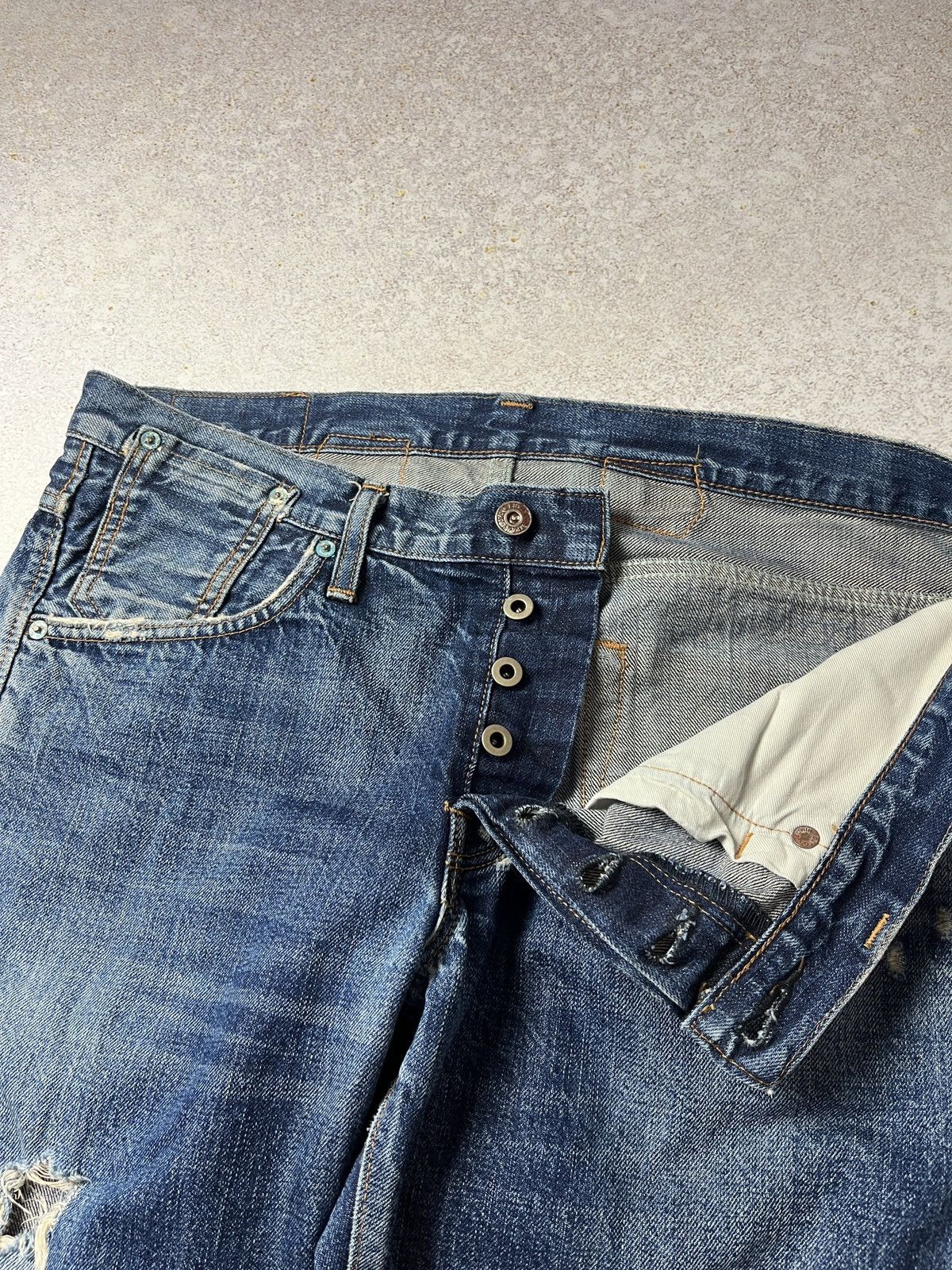Edwin Edwin Jeans Selvedge Straight Blue Vintage W32 L33 Size US 32 / EU 48 - 9 Thumbnail