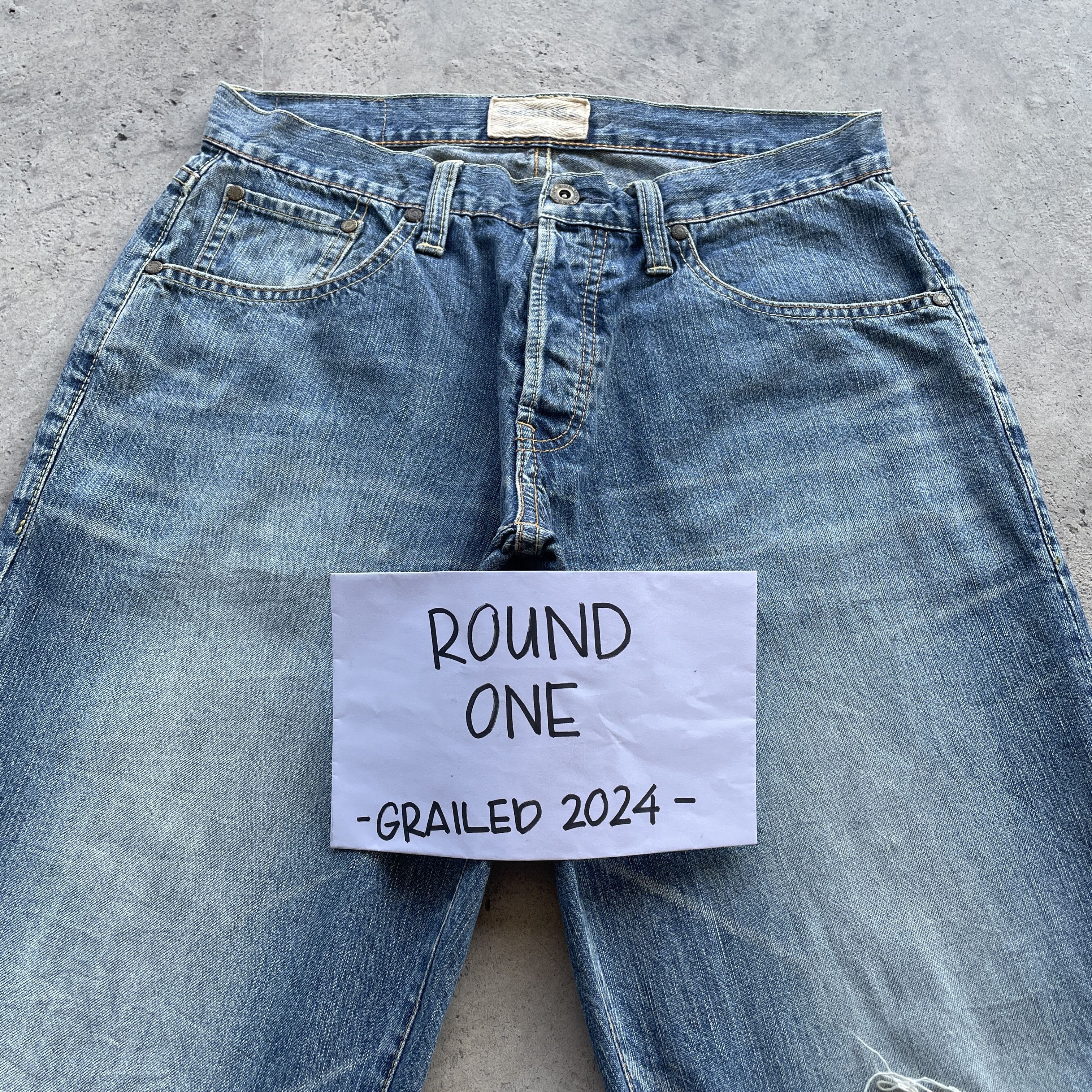 Ezekiel × Japanese Brand × Jean Vintage Ezekie Distressed Fly Button Faded Jeans Denim Pants Size US 30 / EU 46 - 6 Thumbnail