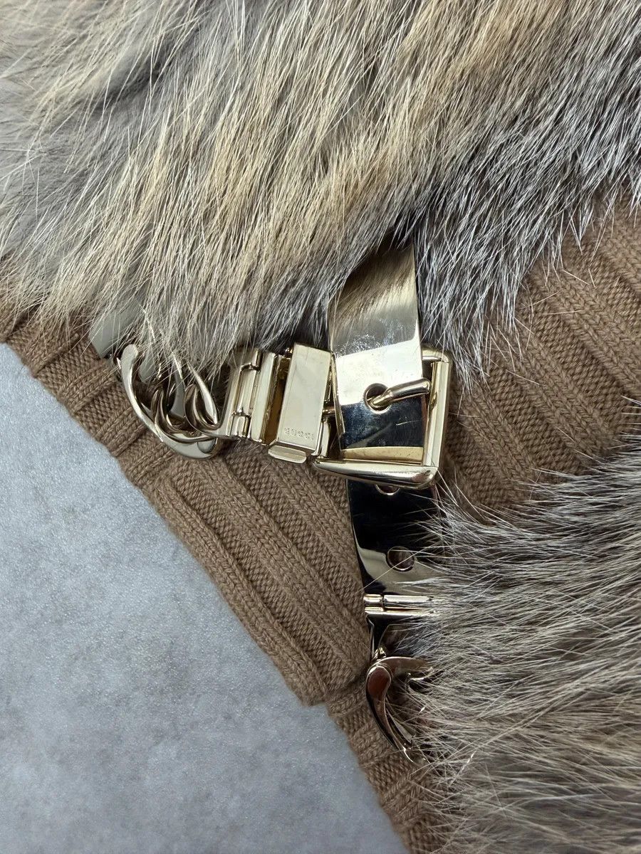 Gucci AW2010 Gucci Beige Camel Fox Fur Wool Jacket by Frida Giannini Size S / US 4 / IT 40 - 7 Thumbnail