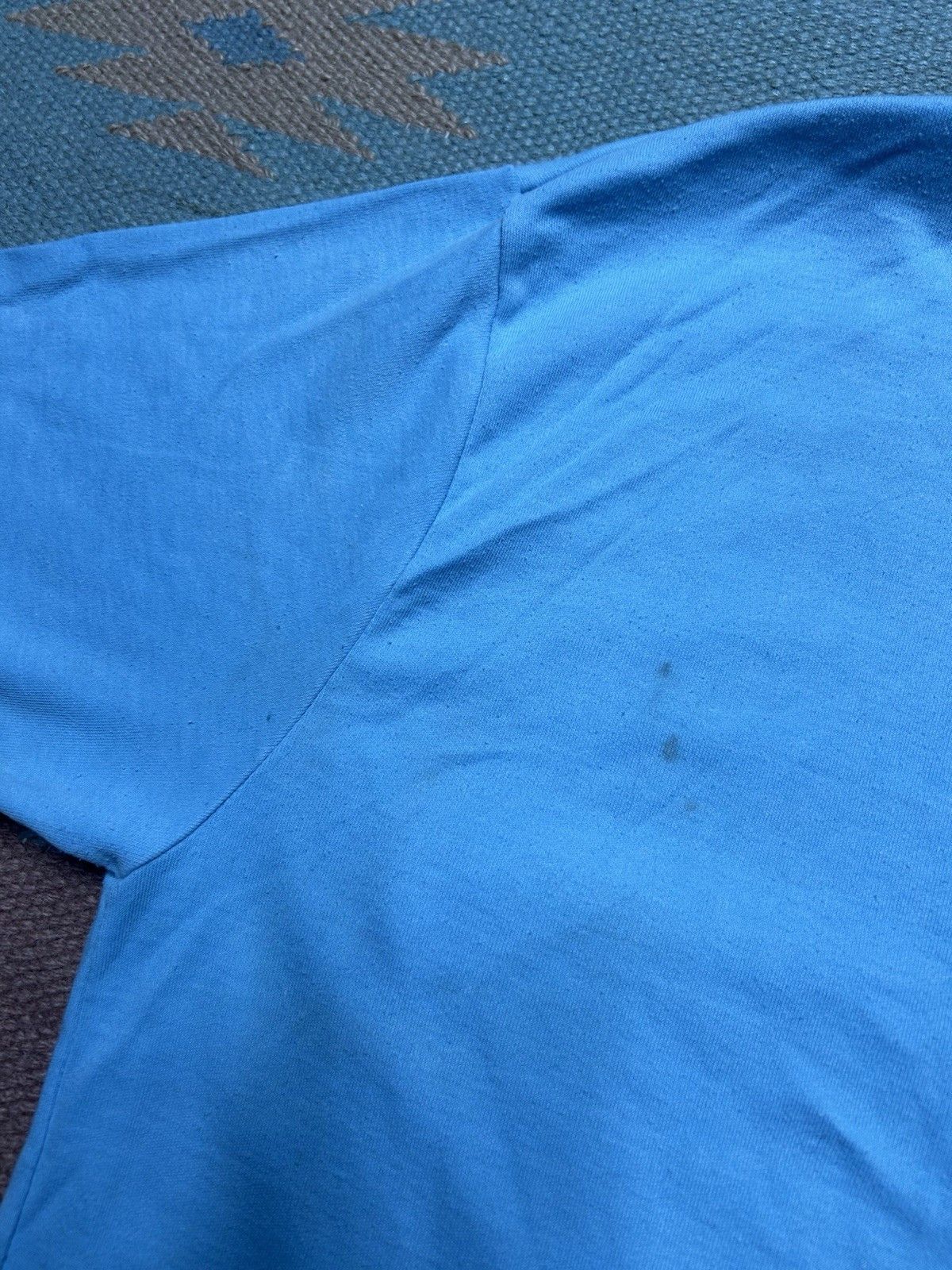 Vintage Vintage 80s polo shirt light blue soft poly cotton medium Size US M / EU 48-50 / 2 - 12 Thumbnail