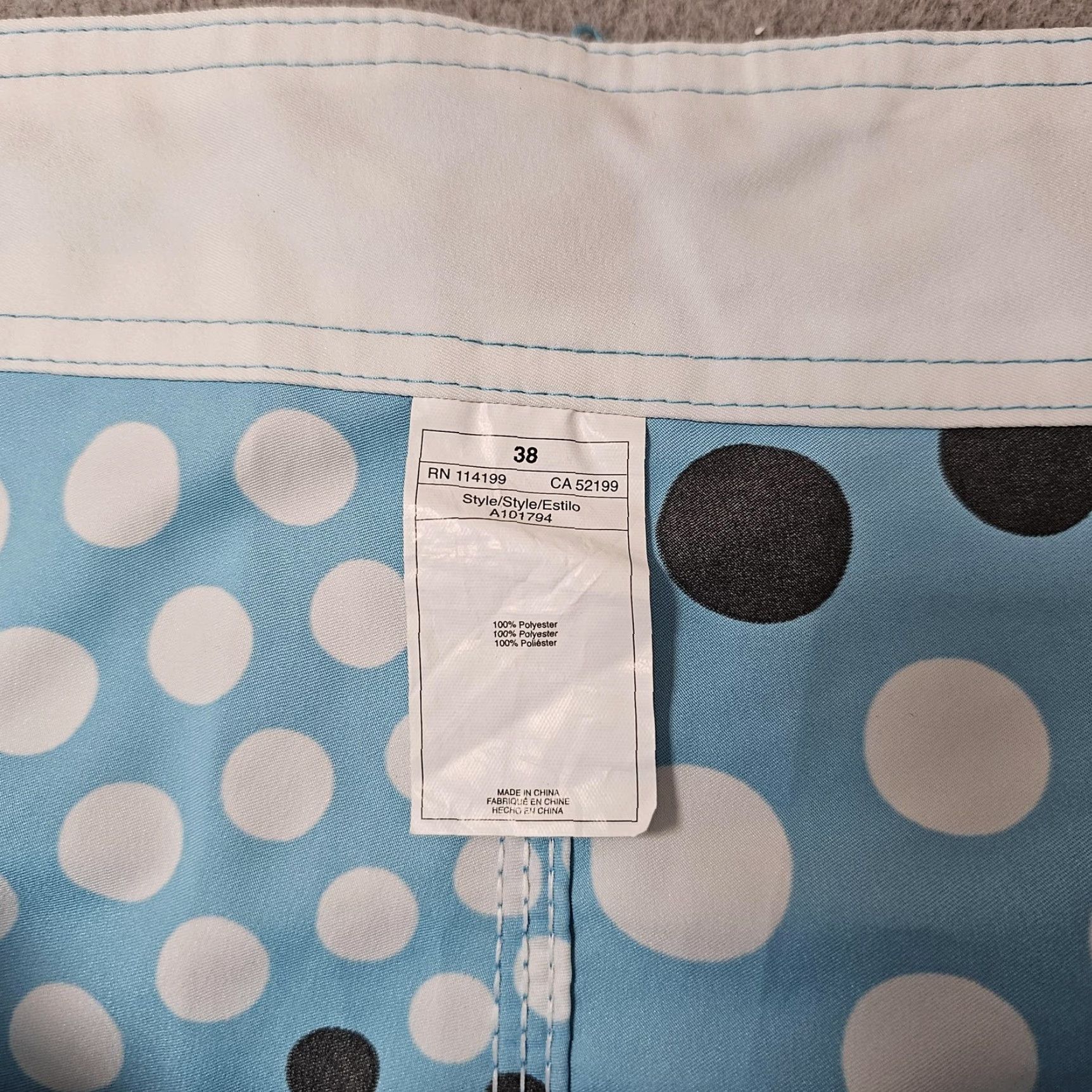 Quiksilver Quiksilver Board Shorts Mens 38 Blue Polka Dot Quick Dry Swim Trunks Surf Bottoms A101794 Size US 38 / EU 54 - 3 Thumbnail