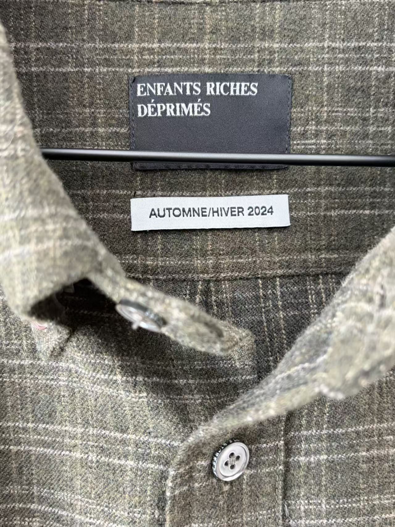Enfants Riches Deprimes Flannel Shirt Green Plaid Size L Size US L / EU 52-54 / 3 - 4 Thumbnail