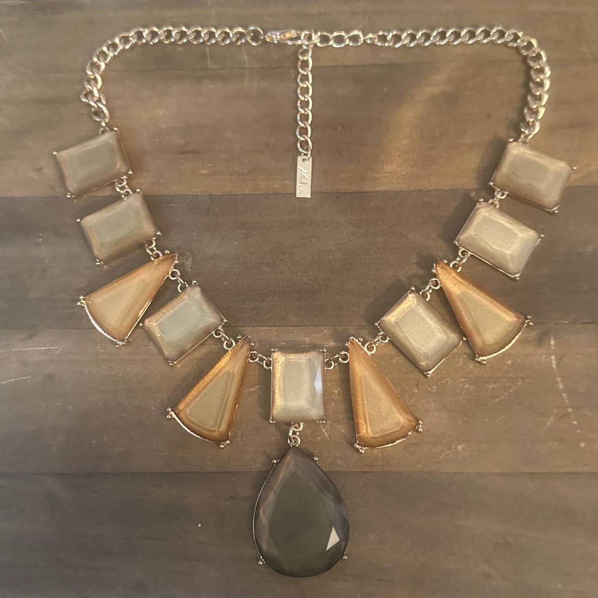 Other Mika shimmery stones geometric statement necklace Size ONE SIZE - 2 Thumbnail