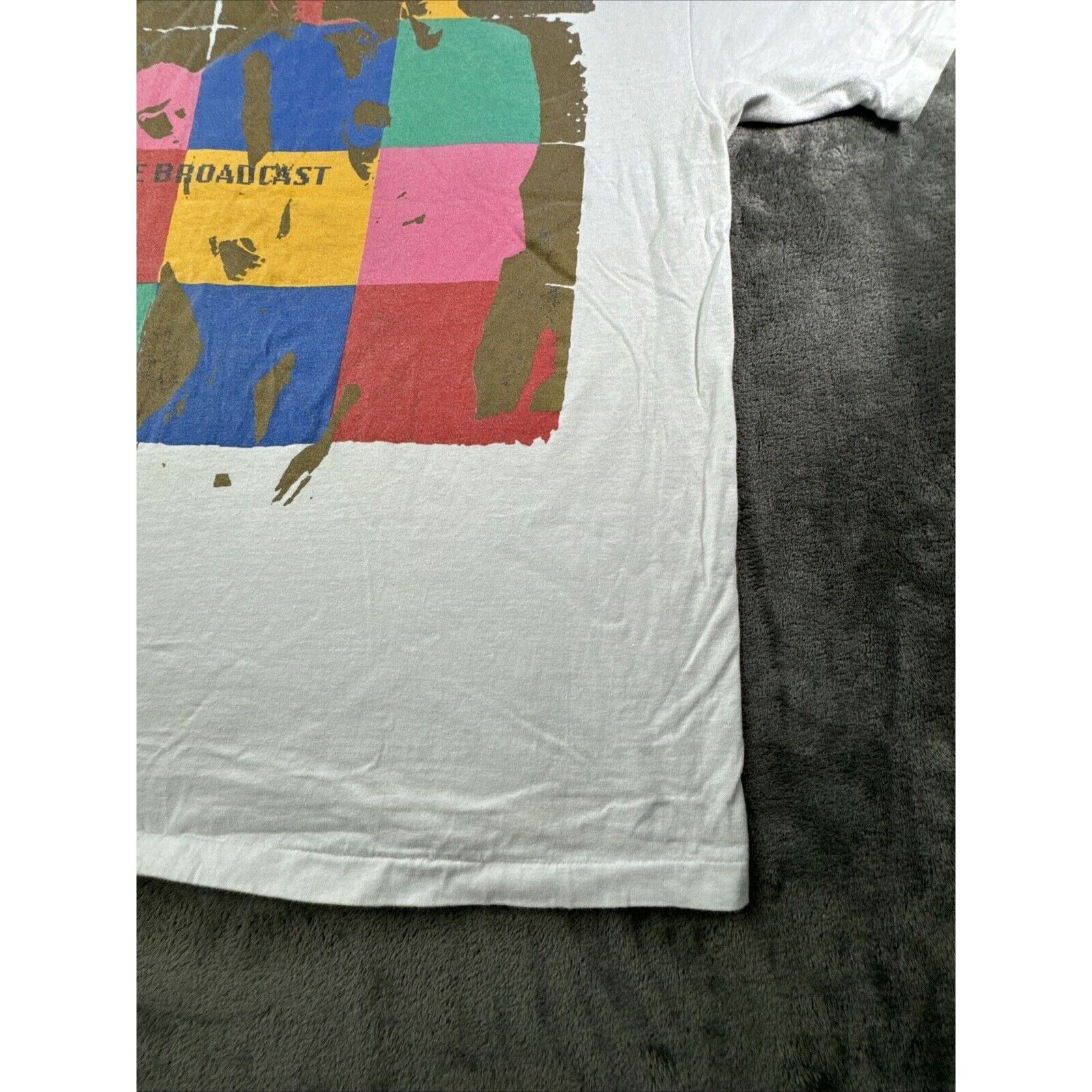 Hanes Vintage U2 Zoo Tv Outside Broadcast T-Shirt XL White Band Size US XL / EU 56 / 4 - 5 Thumbnail