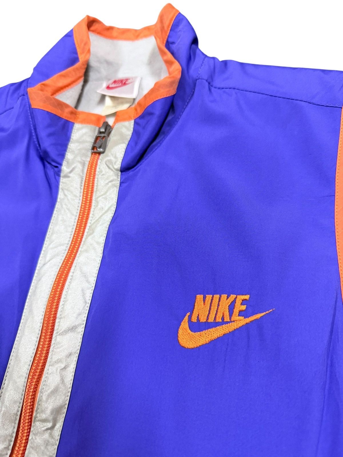 Nike Vtg🌟y2k Nike Multicolor Vest Zipper Jacket Made In Japan Size 40L - 10 Thumbnail