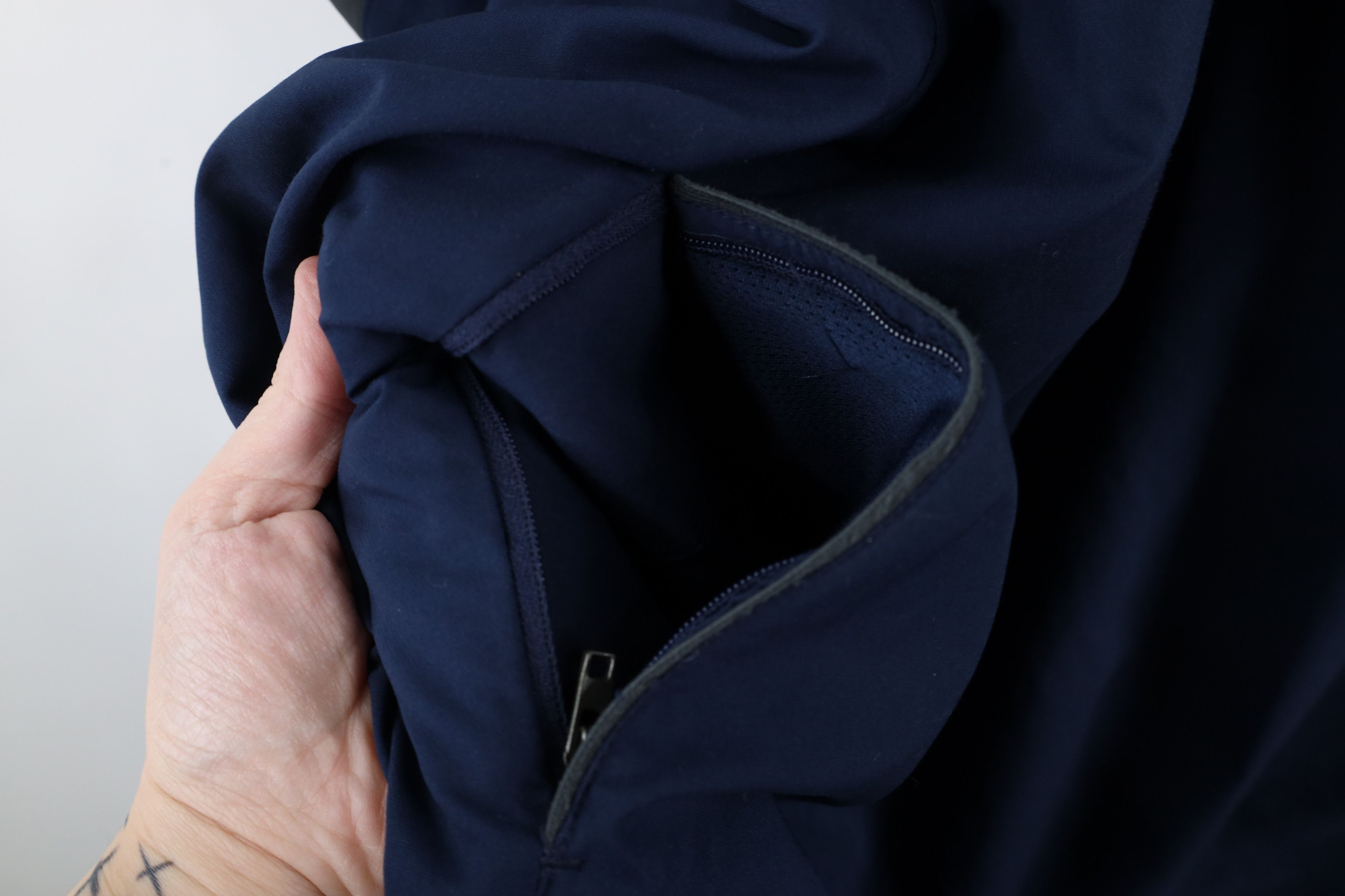 Nike × Vintage Nike Block Swoosh Half Zip Pullover Jacket Navy Blue Size US XXL / EU 58 / 5 - 6 Thumbnail