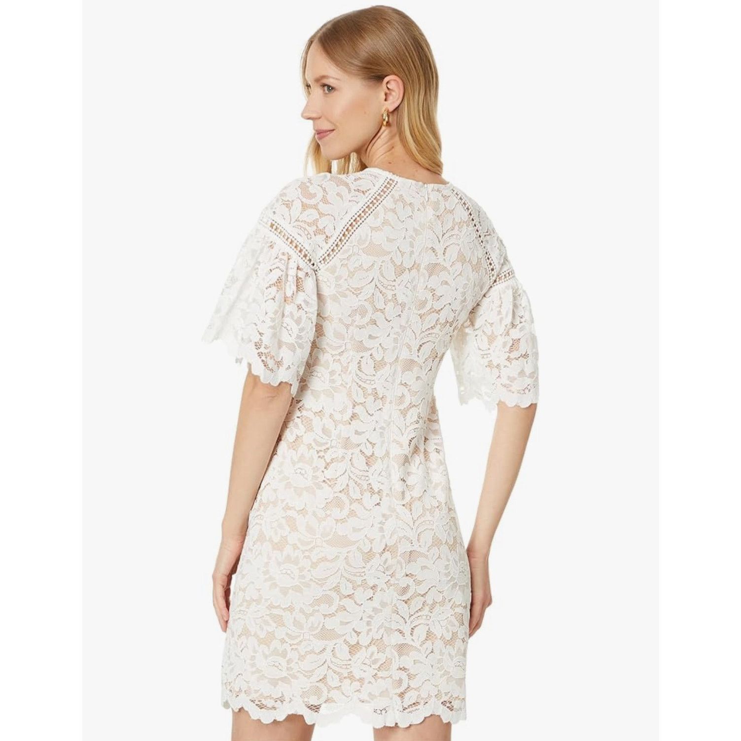 Vince Camuto NWT!! Vince Camuto Women's White Lace Shift Dress 8 Size M / US 6-8 / IT 42-44 - 2 Thumbnail
