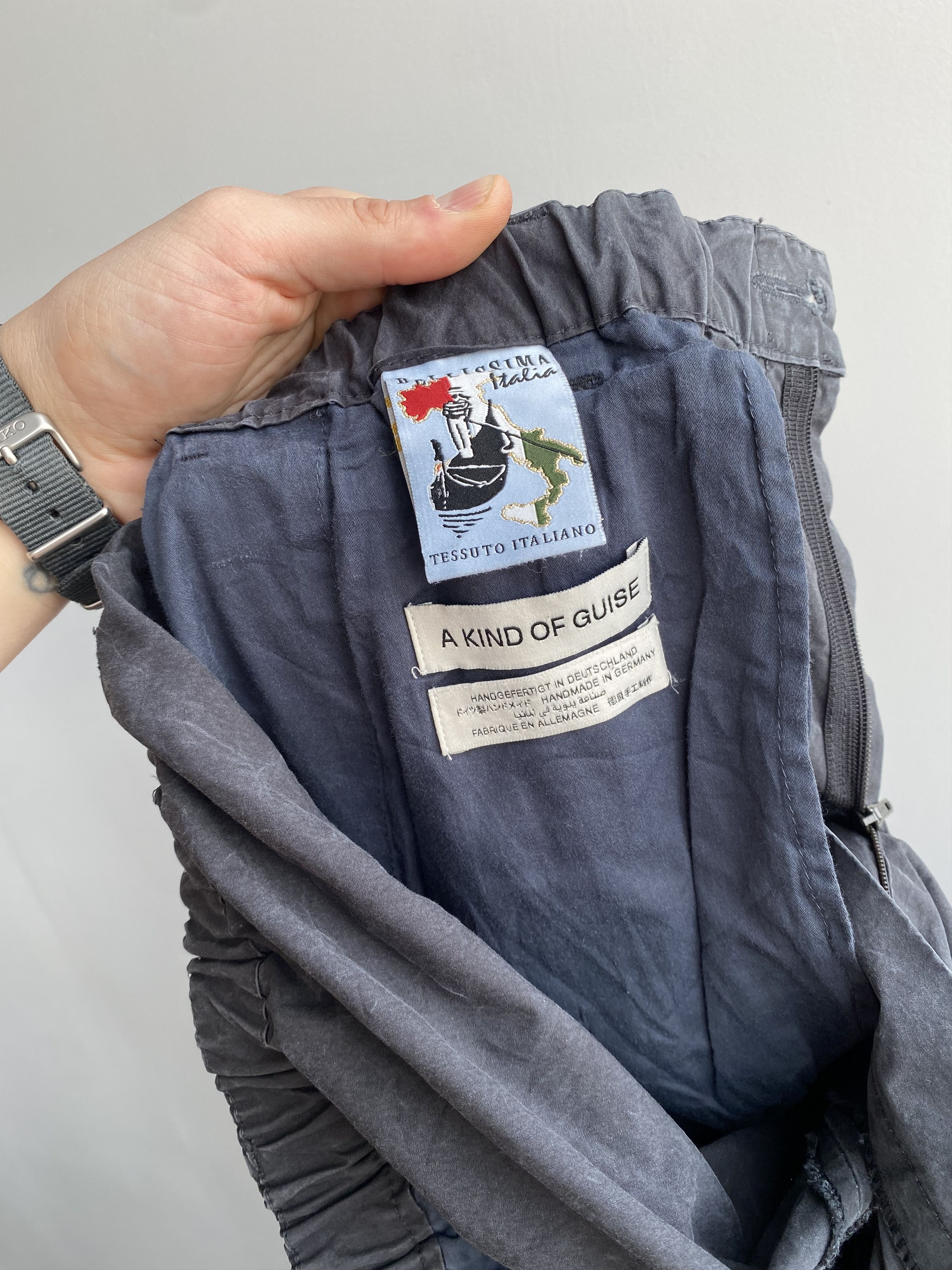 A Kind Of Guise A Kind of Guise Elasticated Wide Trousers in Seersucker Size US 30 / EU 46 - 8 Thumbnail