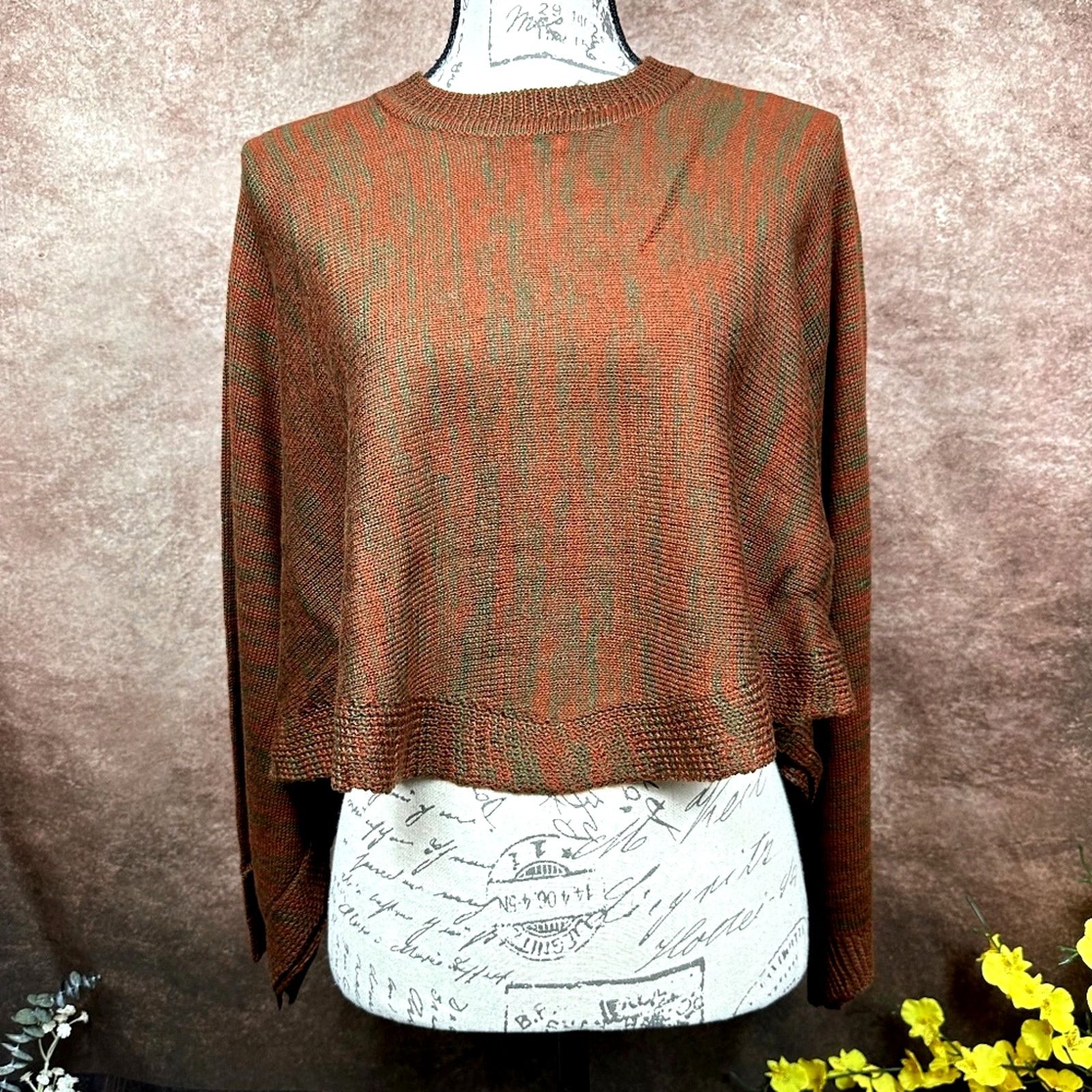 Other Olivaceous Cropped Sweater/Shawl - Fall Harvest - size M/L Size M / US 6-8 / IT 42-44 - 3 Thumbnail