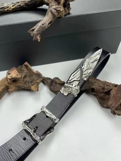 Leather Western Sword Belt – Carved Blade Detail, Y2K Style Size ONE SIZE - 5 Thumbnail