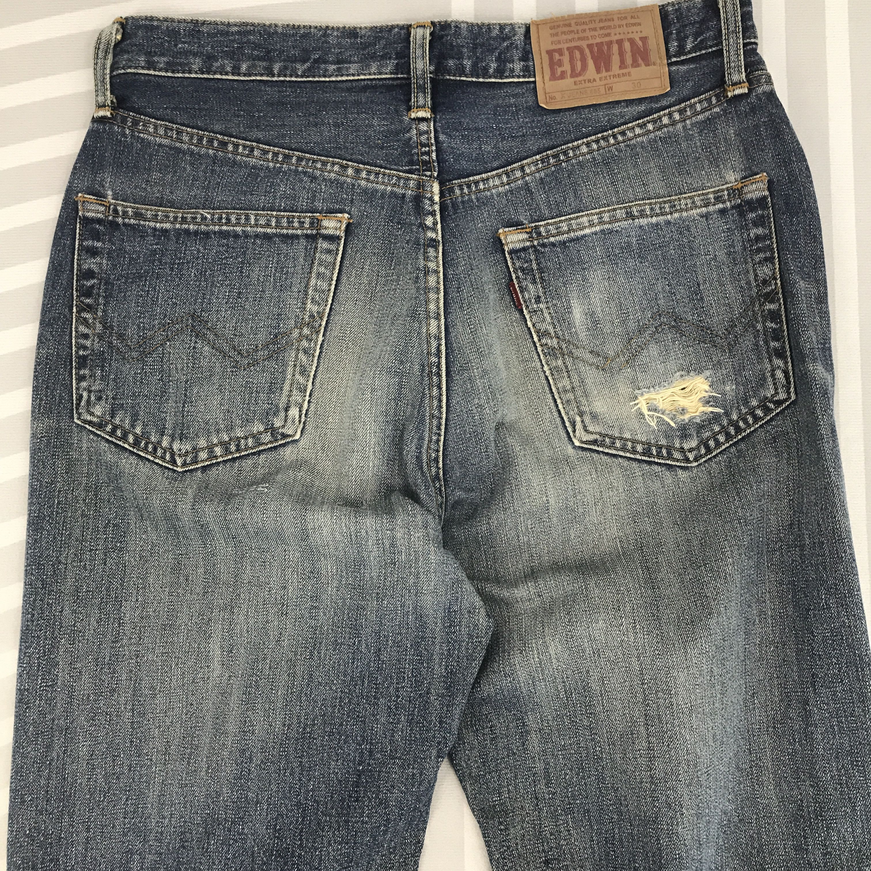 Edwin × Vintage Vintage Edwin Japan Distressed Denim jeans pants Size US 30 / EU 46 - 5 Thumbnail
