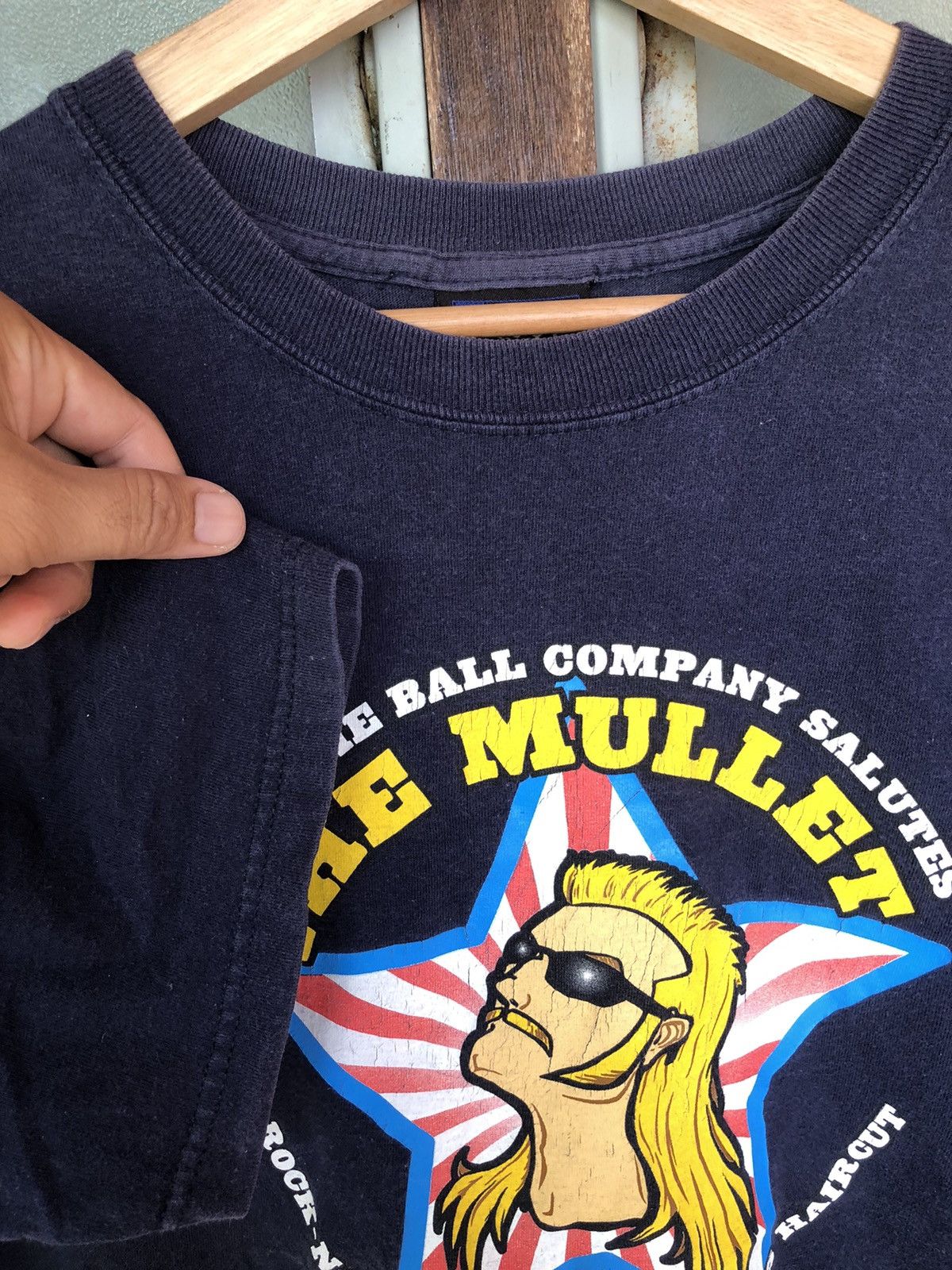 WCW/nWo Vintage 90’s Ernie Ball The Mullet Rock and Roll Shirt Tee Size US M / EU 48-50 / 2 - 4 Thumbnail