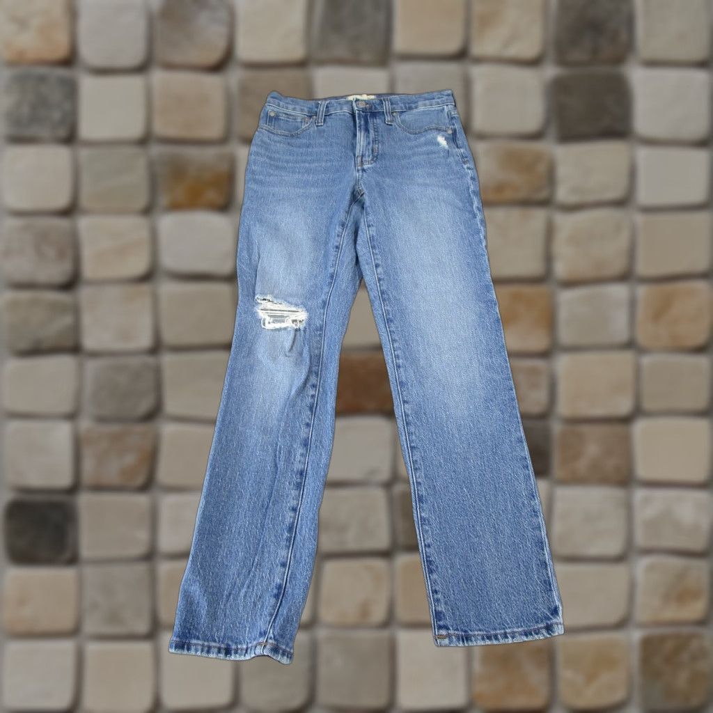 Madewell Madewell Jeans Womens 25 Mid Rise Perfect Vintage Light Wash Denim Ripped blue Size 42" / US 20 - 1 Thumbnail