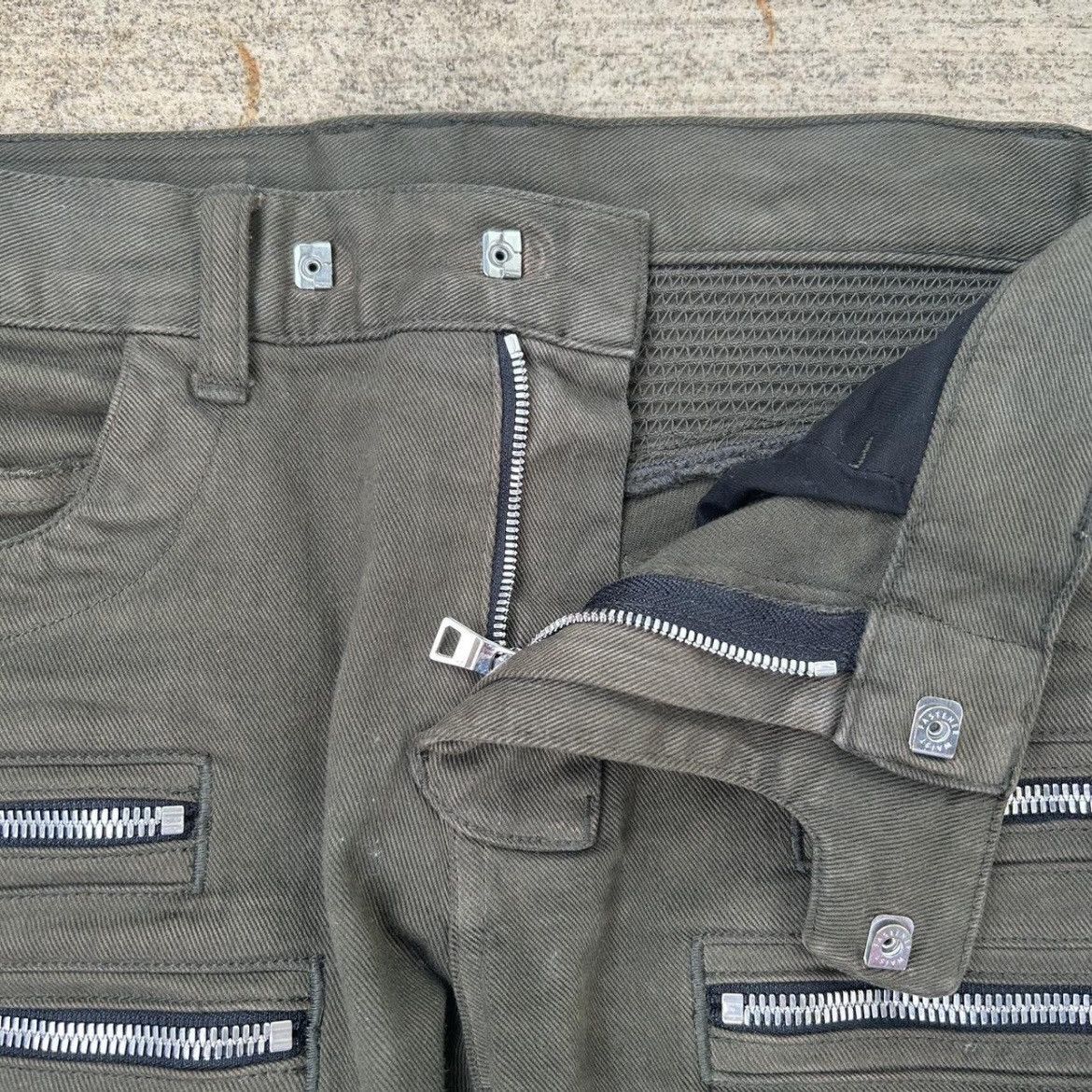 Balmain Balmain FW2014 Green Cargo Skinny Jeans Size US 28 / EU 44 - 4 Thumbnail