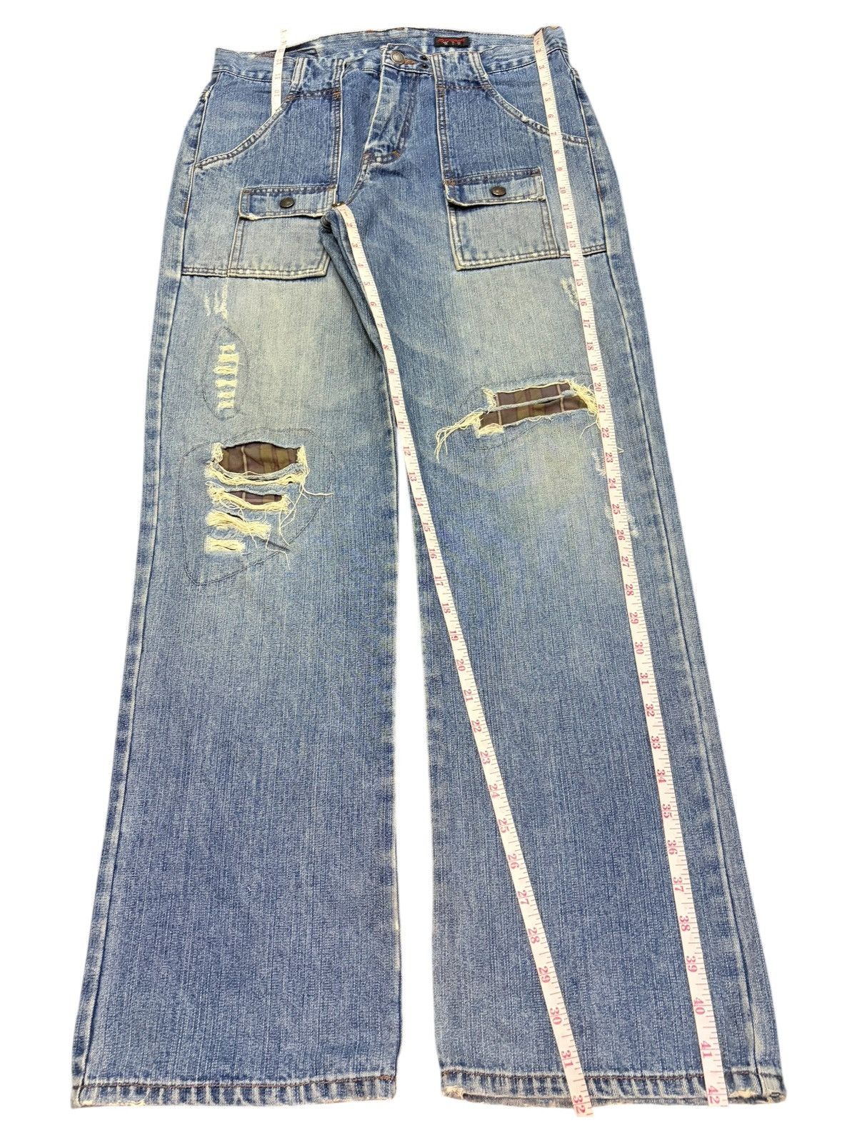 KISS Vintage Kissmark Distress Baggy Bush Pants Jeans Size US 31 - 7 Thumbnail