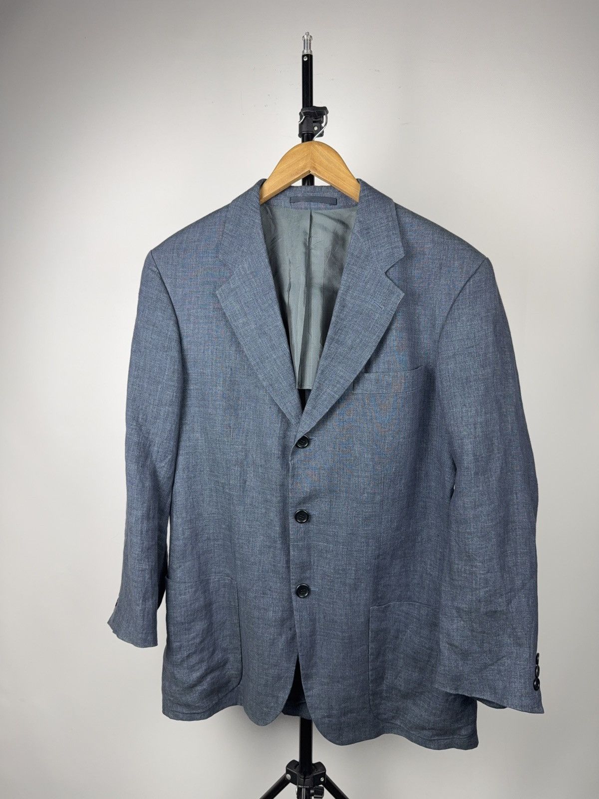 Hugo Boss Luxury Boss Hugo Boss Linen Blazer Maputo Blue 3 Button EU50 Size 40R - 1 Thumbnail