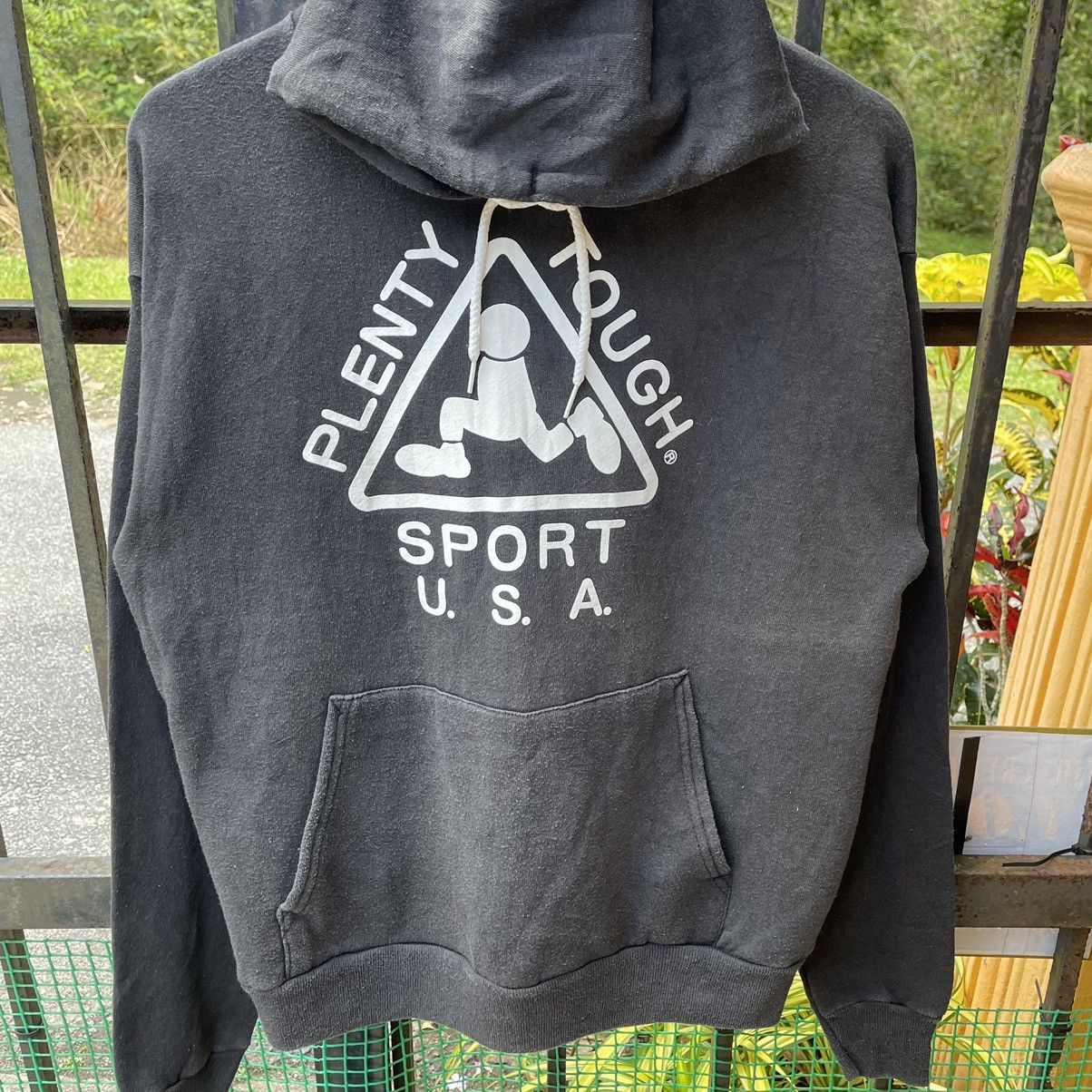 Vintage 🔥Vintage 90s Plenty Tough Big Logo USA Made Pullover Hoodie Size US M / EU 48-50 / 2 - 5 Thumbnail