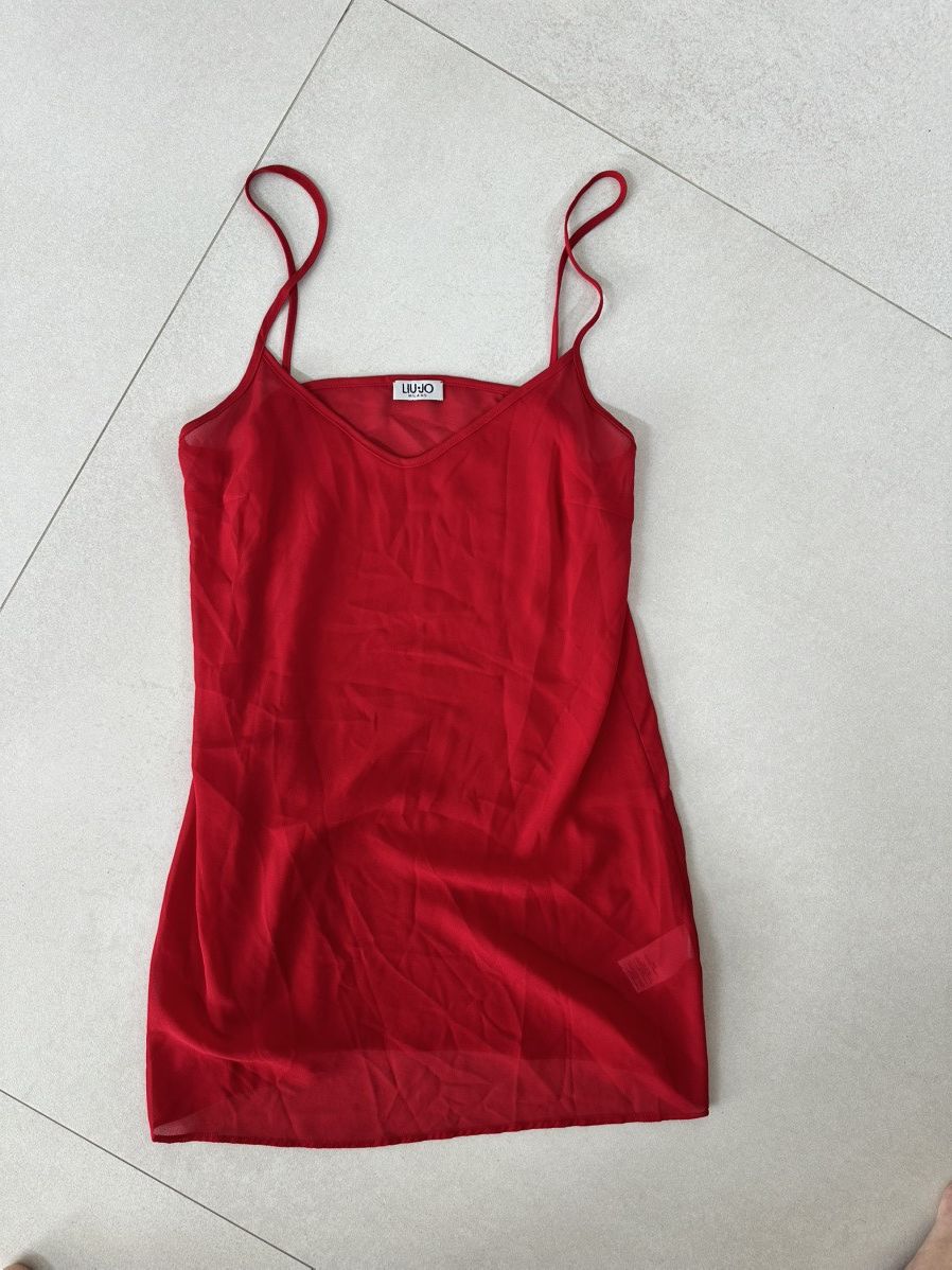 Liu Jo Liu Jo Sheer Red Camisole Slip Size Small Milan Size S / US 4 / IT 40 - 1 Thumbnail