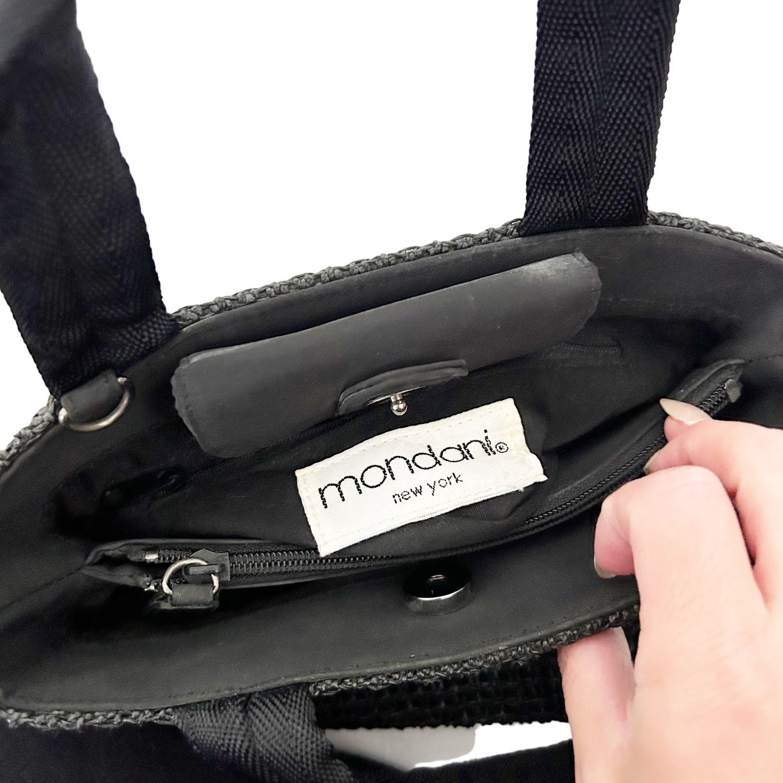 Other Mondani New York Black Braided Handbag Size ONE SIZE - 3 Thumbnail