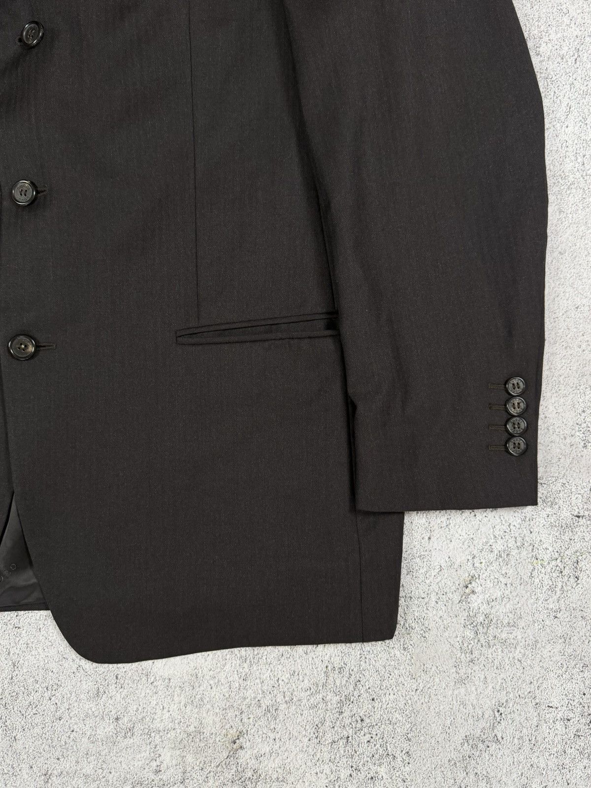Gucci Gucci Classic Black Suit | Original | Size 52 | Size 52L - 6 Thumbnail