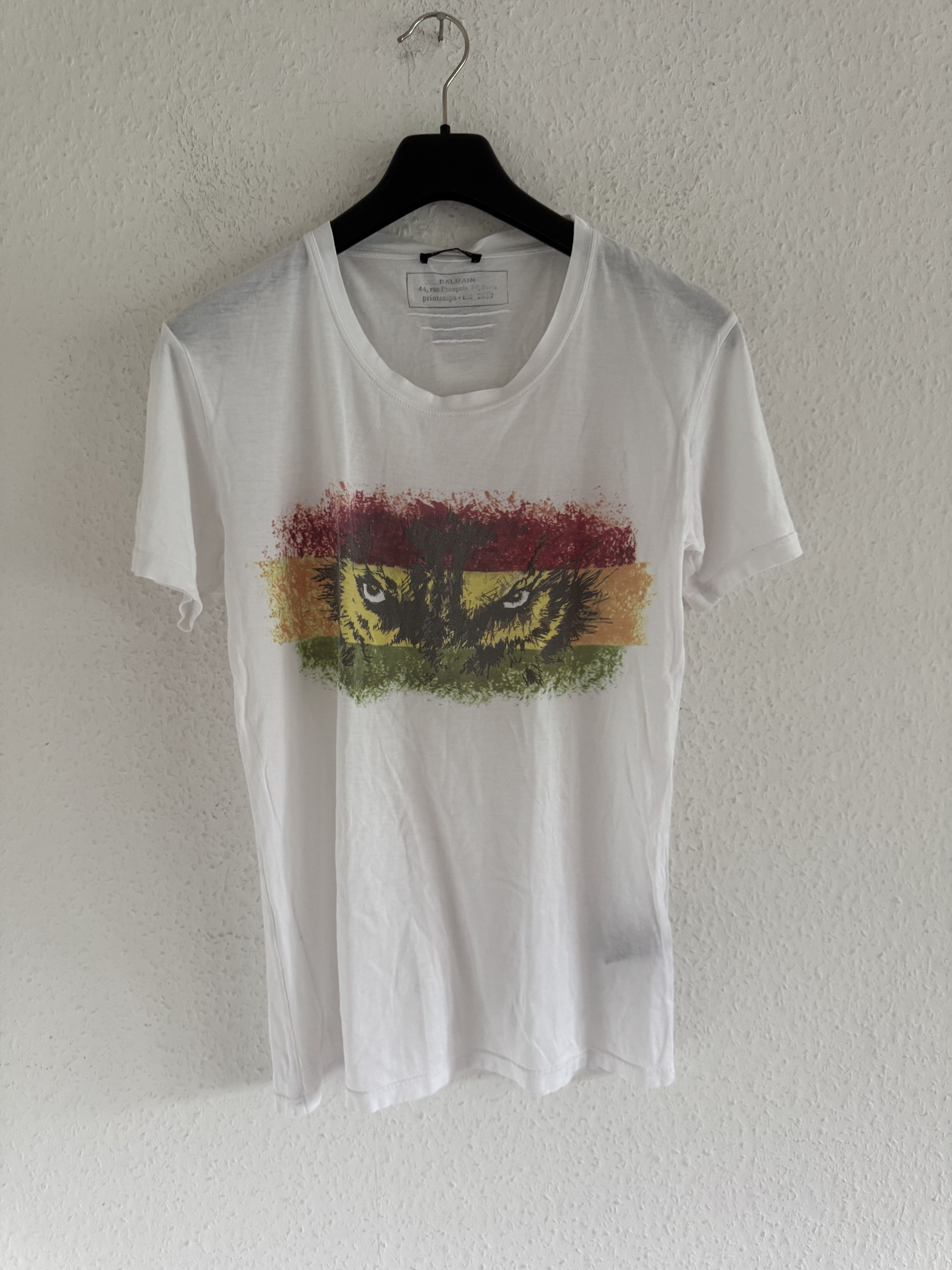 Balmain Eyes of the Wolf Graphic Tee Size US S / EU 44-46 / 1 - 1 Thumbnail