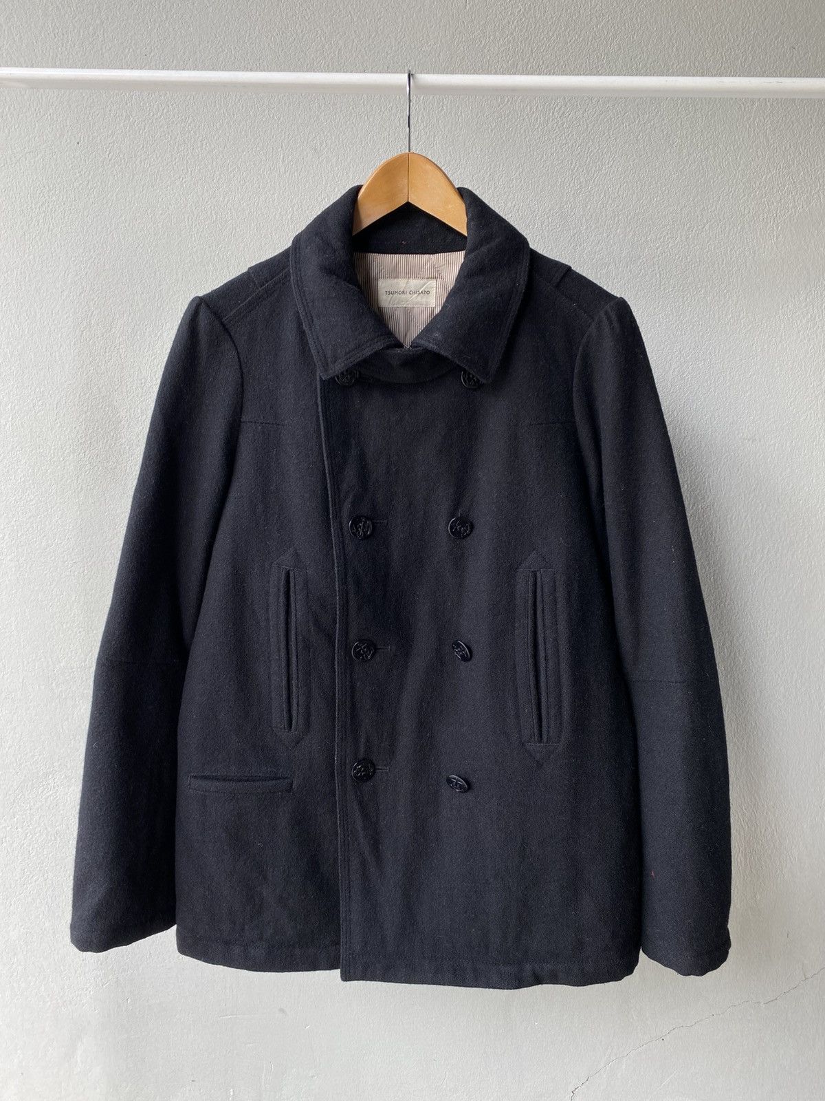 Tsumori Chisato TSUMORI CHISATO Black Double-Breasted Pea Coat Size M / US 6-8 / IT 42-44 - 17 Thumbnail