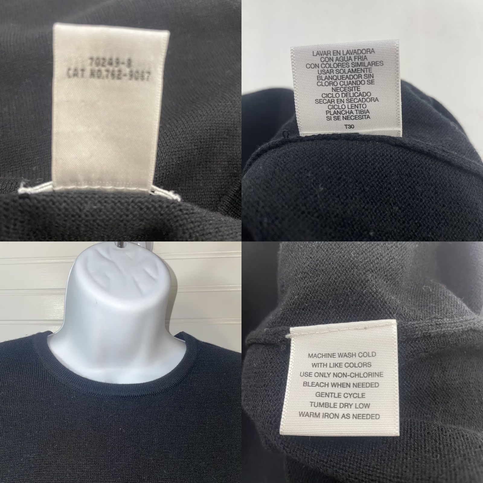 Vintage Liz Baker Short Sleeve Shirt Women Small Black Crew Neck Pullover Knit Blouse Basic Regular Sleeve Short Crew Neck RN#93677 Females Size S / US 4 / IT 40 - 8 Thumbnail