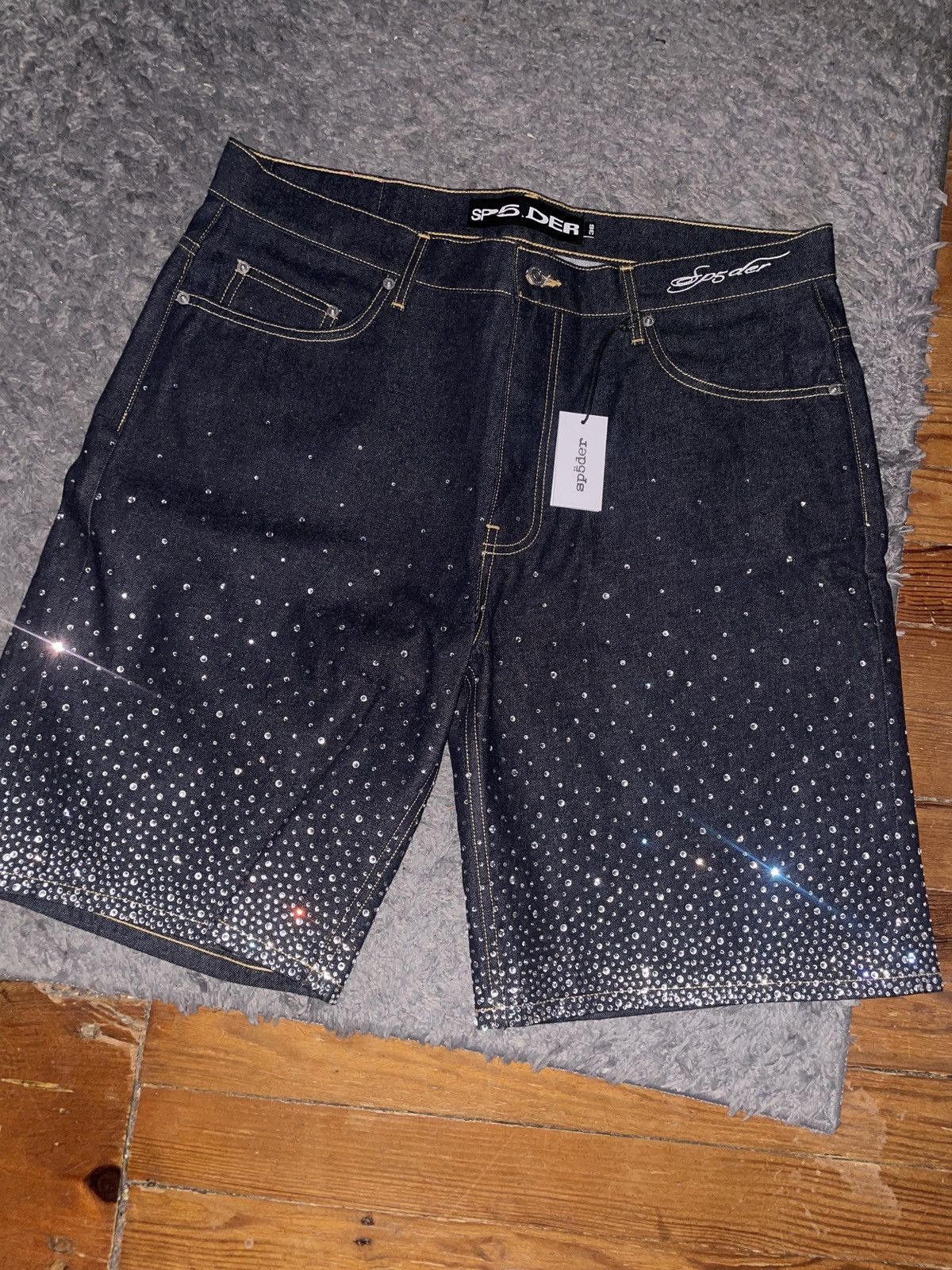 Sp5der Sp5der Indigo Star Dust Shorts Size US 36 / EU 52 - 7 Thumbnail