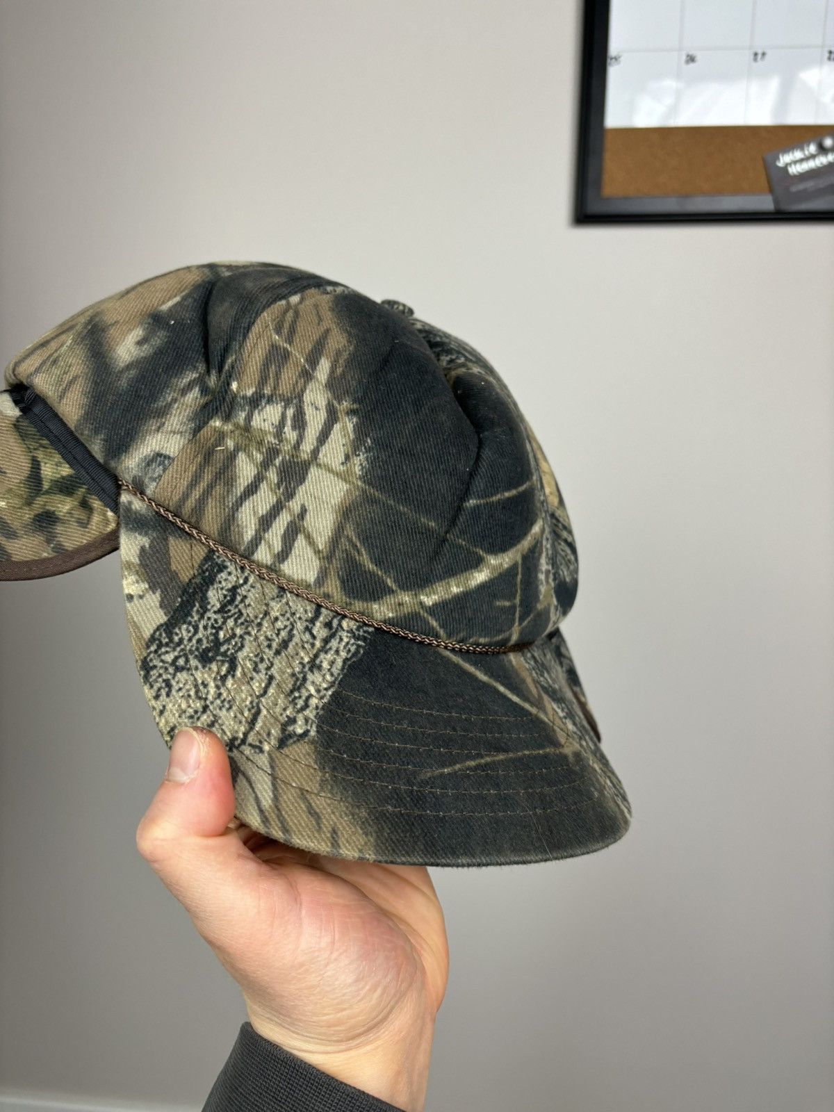 Realtree Vintage realtree camo mossy oak snapback cap with ear flaps Size ONE SIZE - 4 Thumbnail