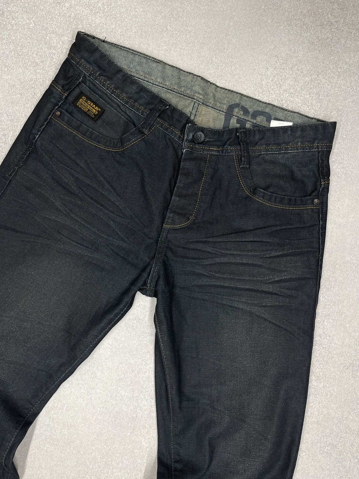 G-Star Mens G Star Raw Bladeloose Kraft Embro Jeans Navy Big Logo Size US 34 / EU 50 - 7 Thumbnail