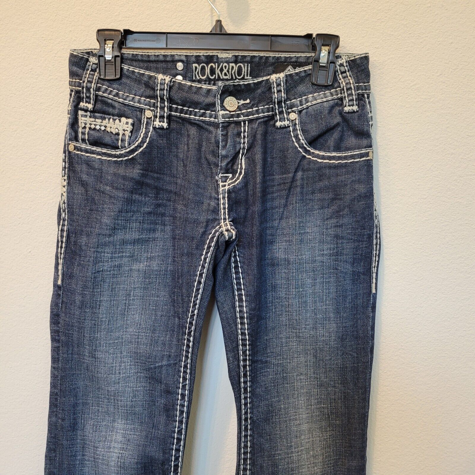 Vintage Rock & Roll Jeans Womens 26 x 34 Original Low Rise Size 26" / US 2 / IT 38 - 8 Thumbnail