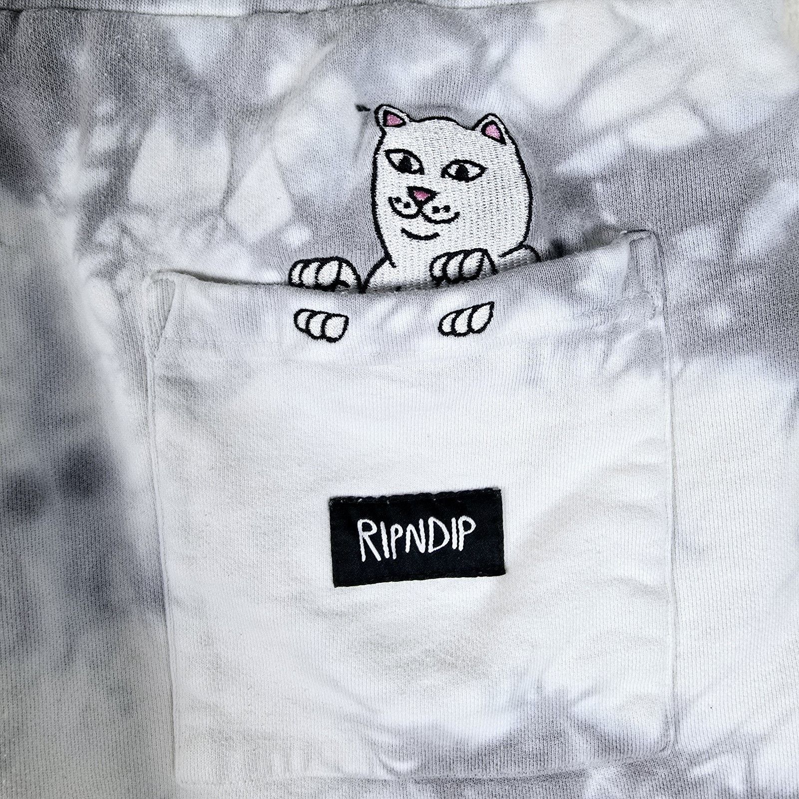 RIPNDIP RIPNDIP Mens Tie Dye Sweat Shorts Size Large Drawstring Cat Size US 33 - 8 Thumbnail
