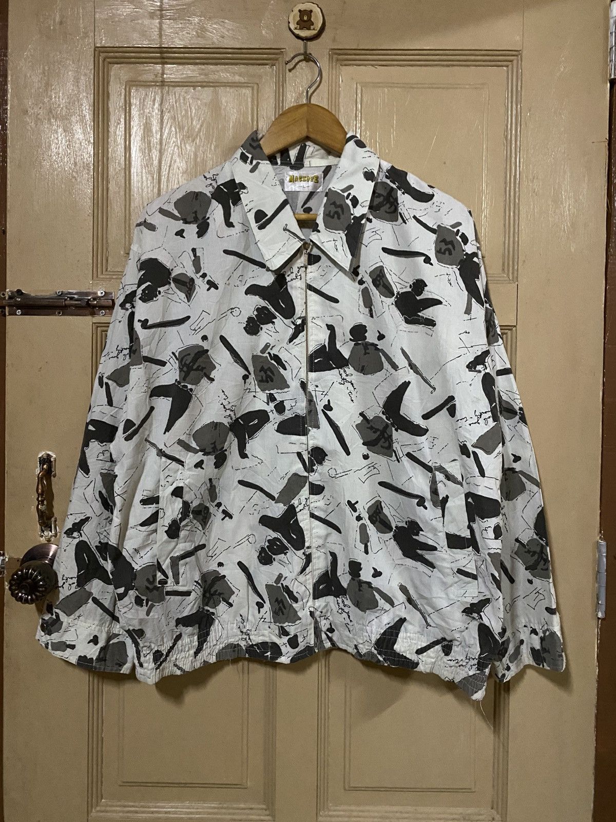 Japanese Brand Rare Vintage Machope Abstract Print Windbreaker Jacket 90s Size US M / EU 48-50 / 2 - 3 Thumbnail