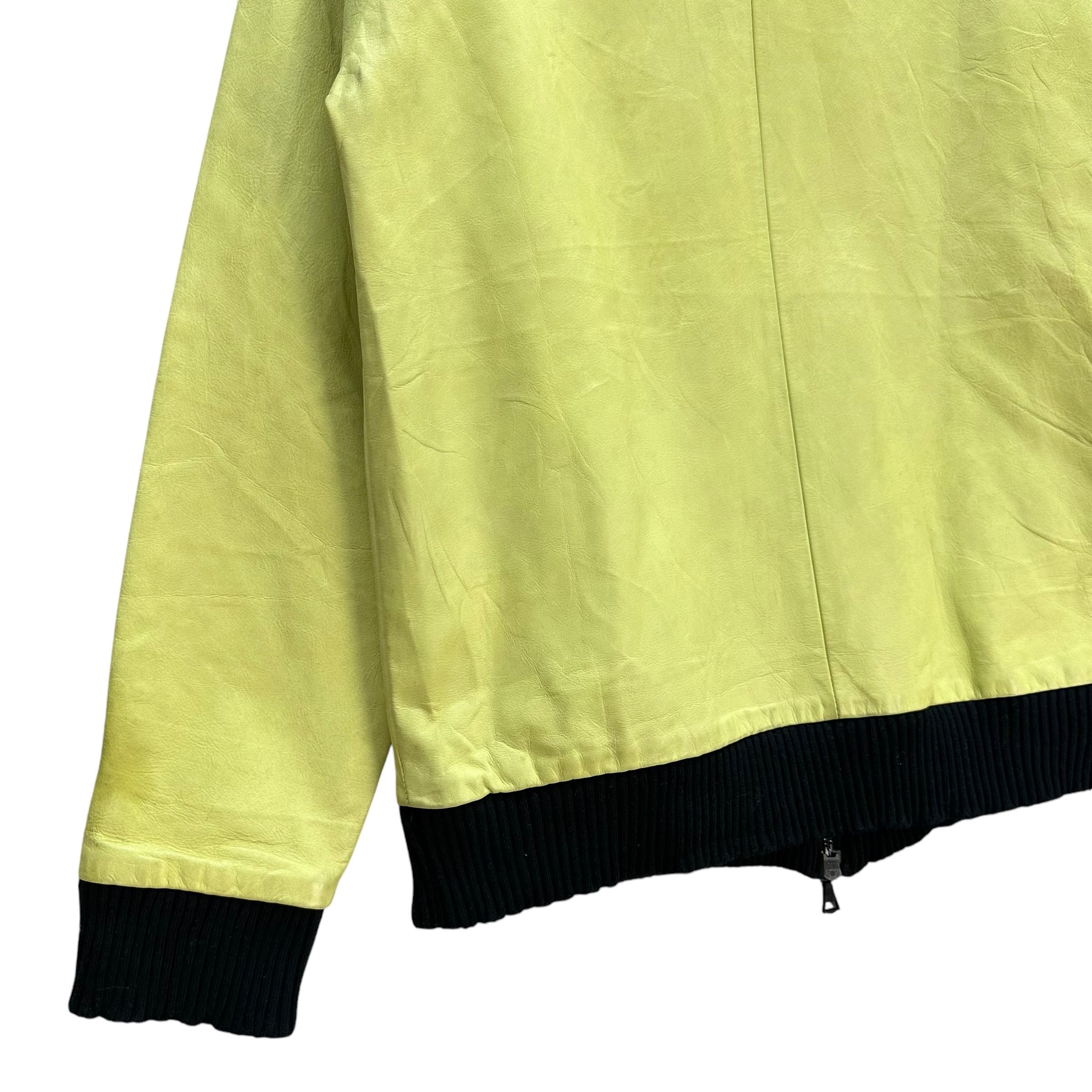 NEXUSVII NEXUS 7 NEXUS Vii AW05 Lime Green Leather Jacket #1202 Size US M / EU 48-50 / 2 - 17 Thumbnail