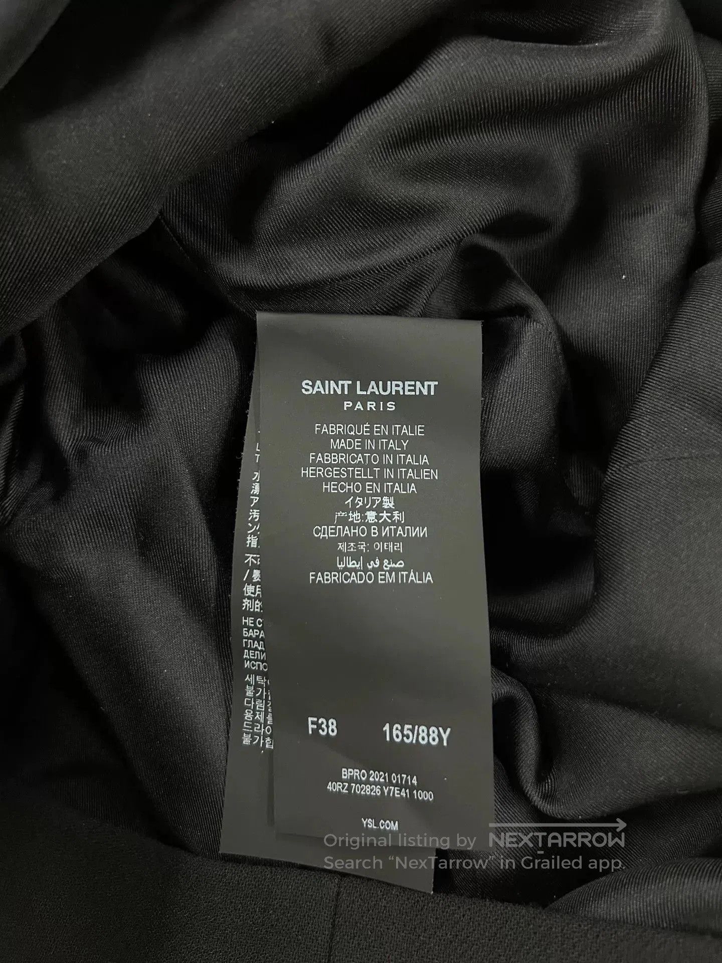 Saint Laurent Paris Saint Laurent Black V. Size S / US 4 / IT 40 - 7 Thumbnail